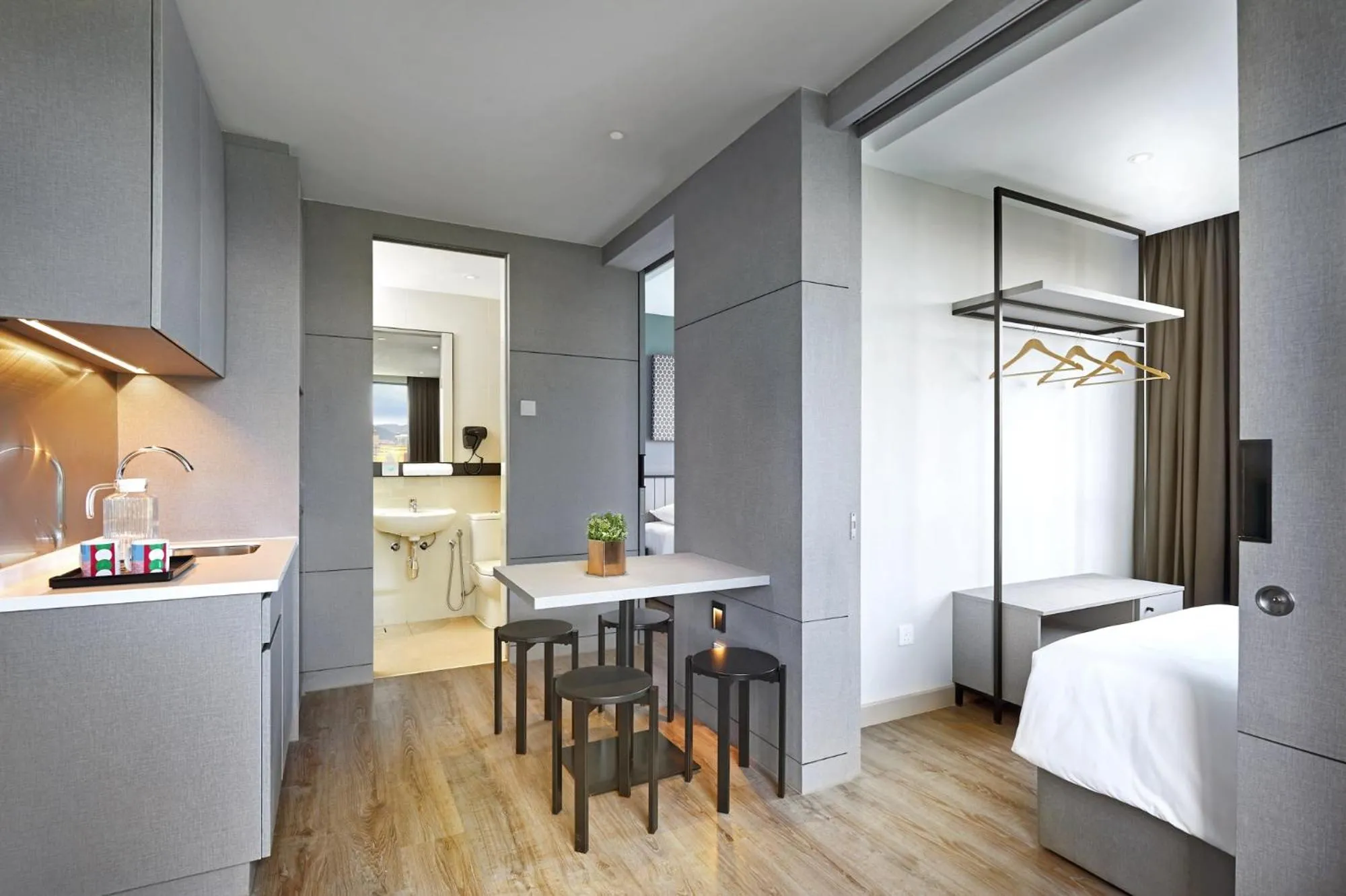 View (from property/room), Bed in Hotel Komune Living & Wellness Kuala Lumpur