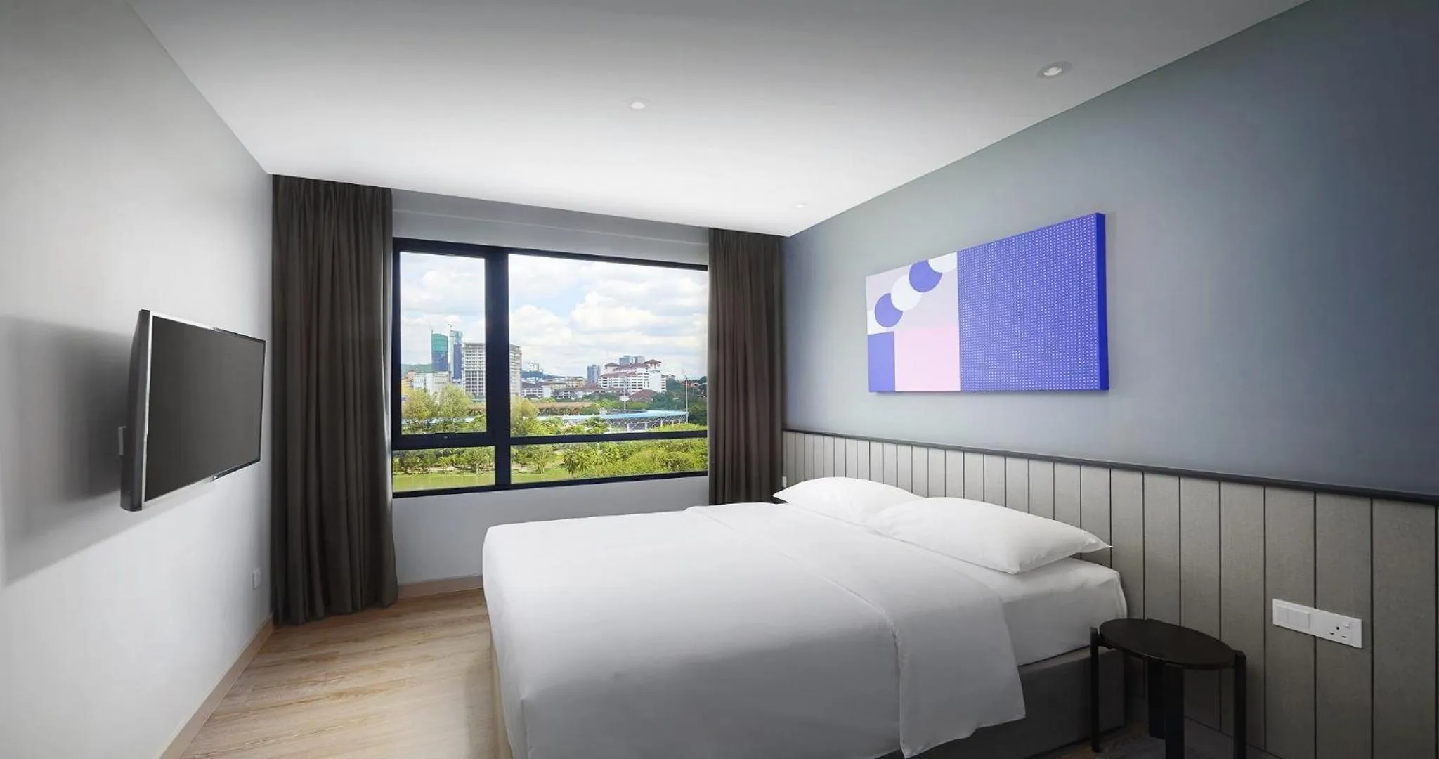 View (from property/room), Bed in Hotel Komune Living & Wellness Kuala Lumpur