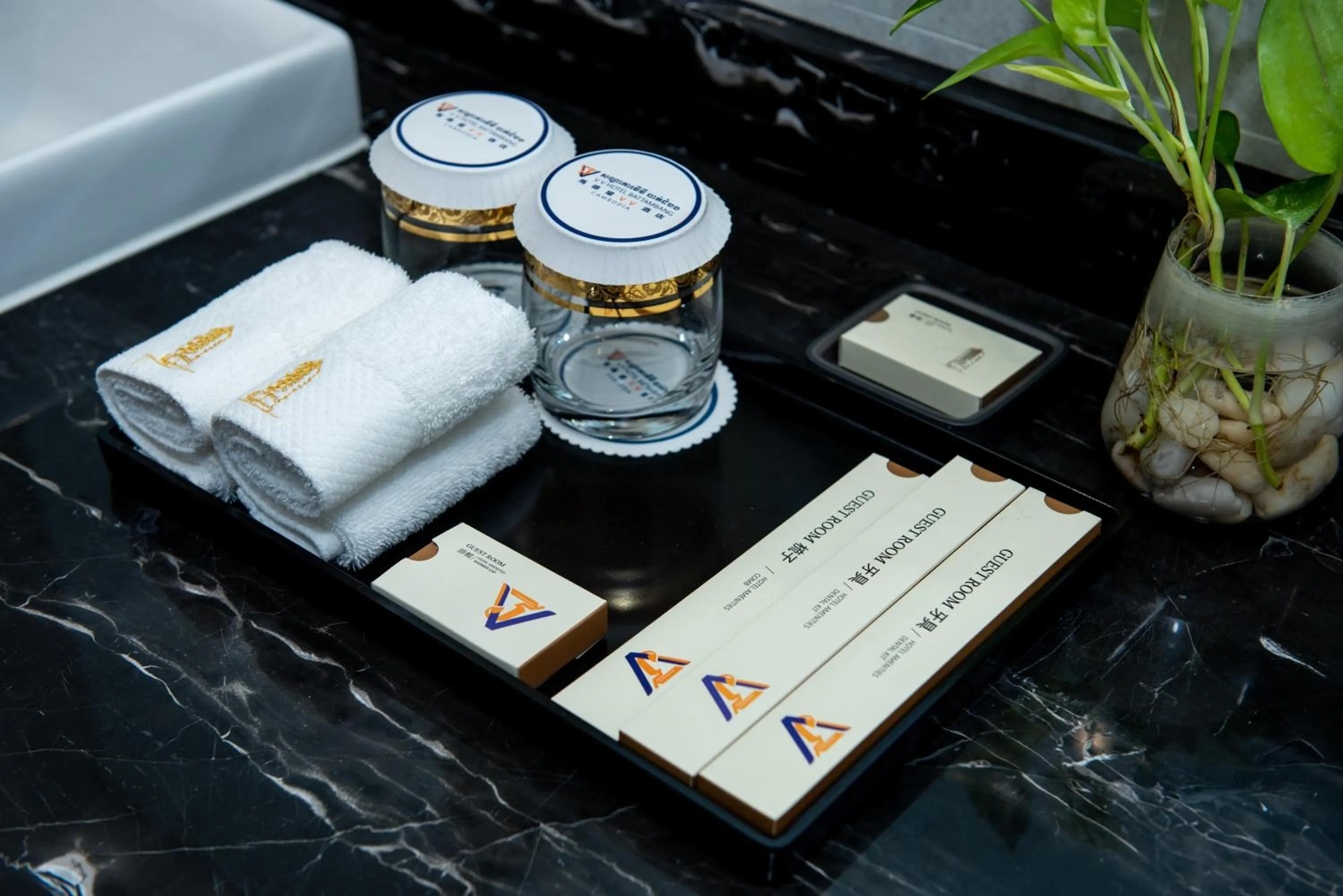 Bathroom in V V Hotel Battambang