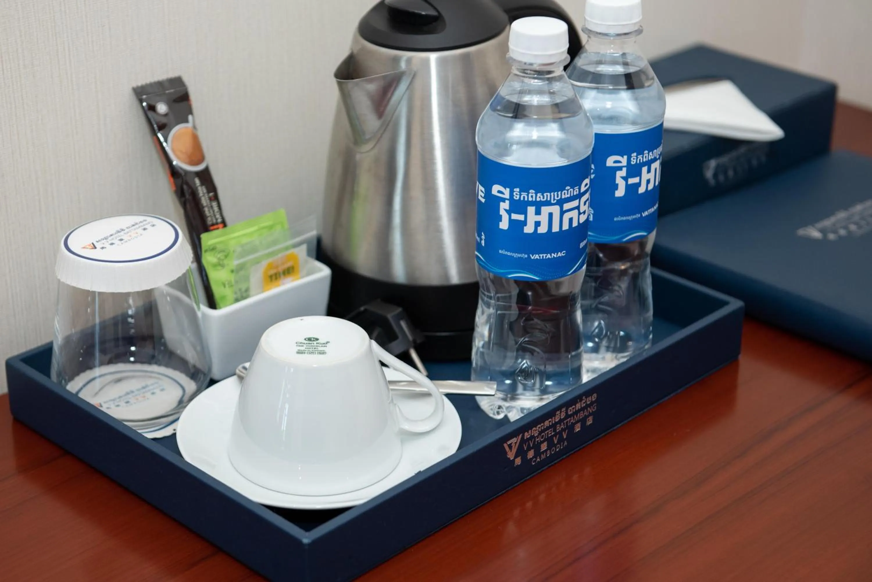 Coffee/tea facilities in V V Hotel Battambang
