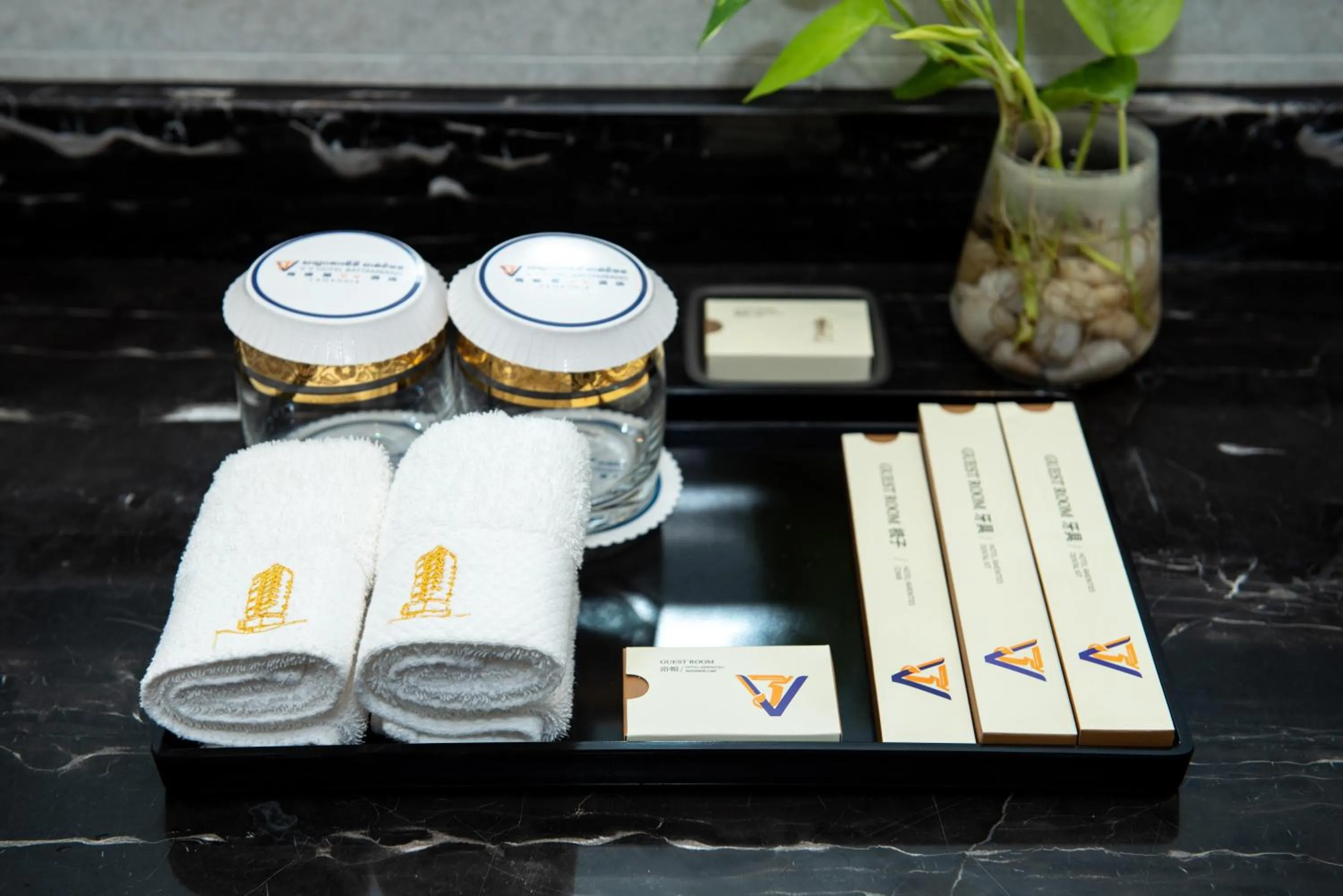 Bathroom in V V Hotel Battambang