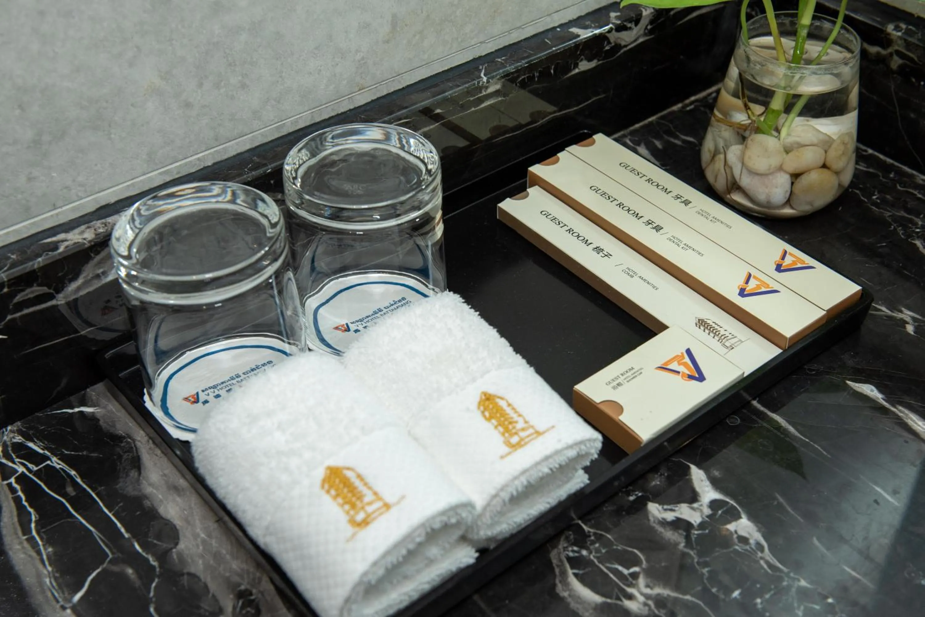 Bathroom in V V Hotel Battambang