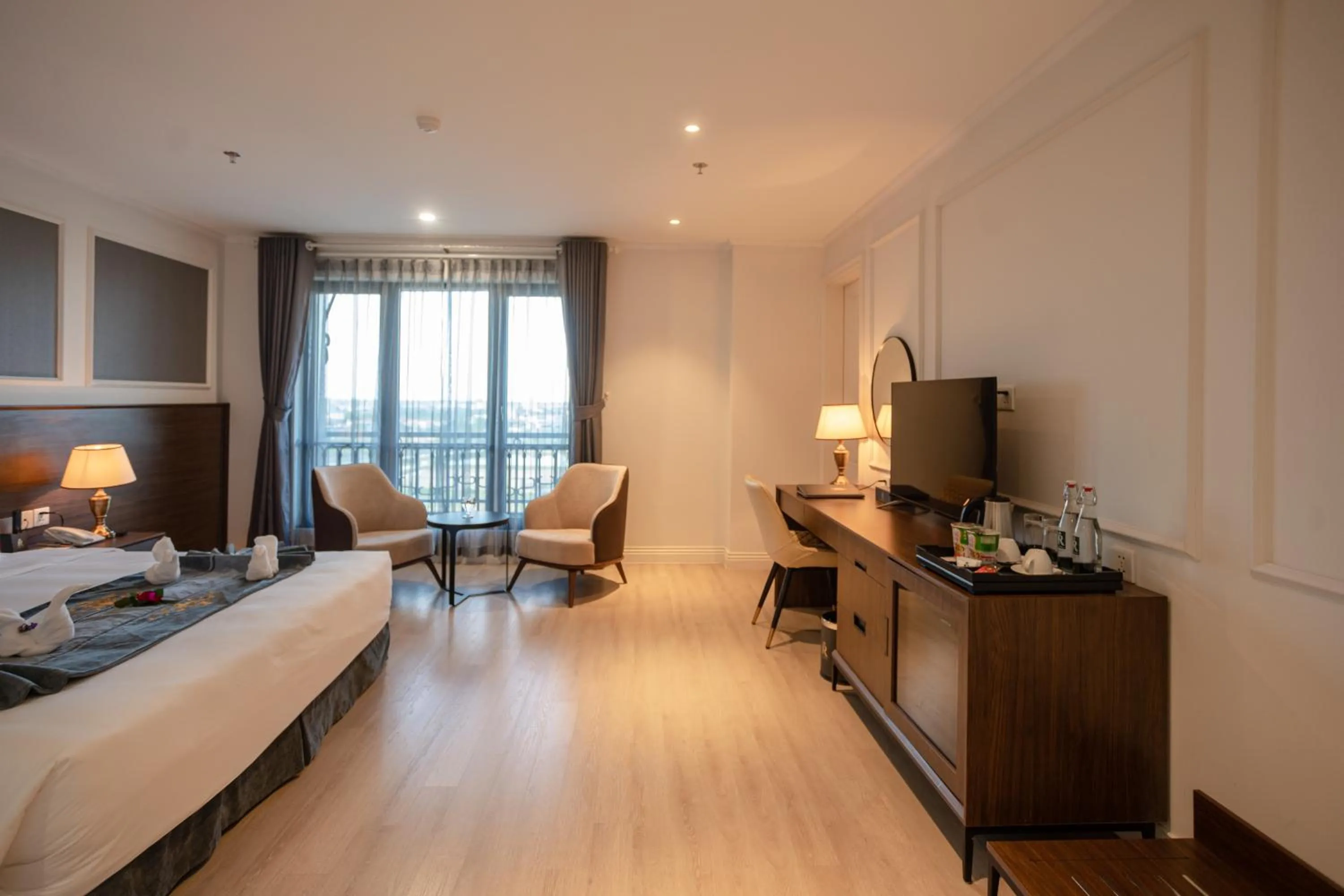 Bed in Rex Quang Binh Hotel