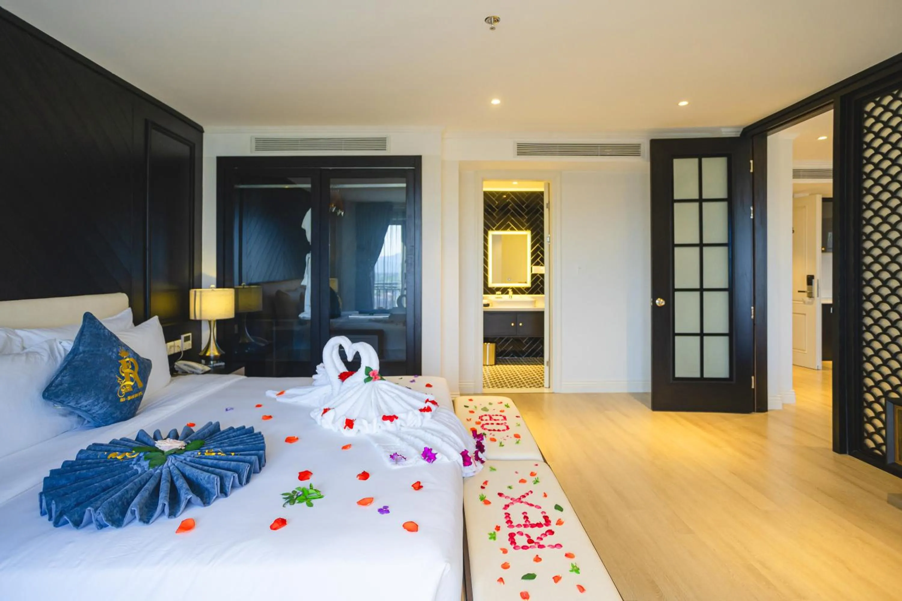 Bed in Rex Quang Binh Hotel