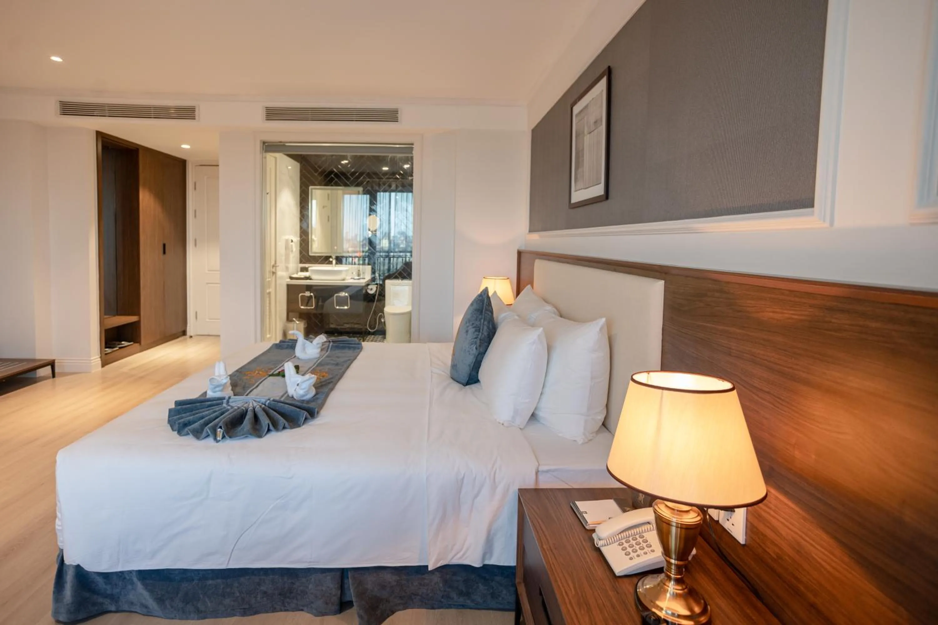 Bed in Rex Quang Binh Hotel