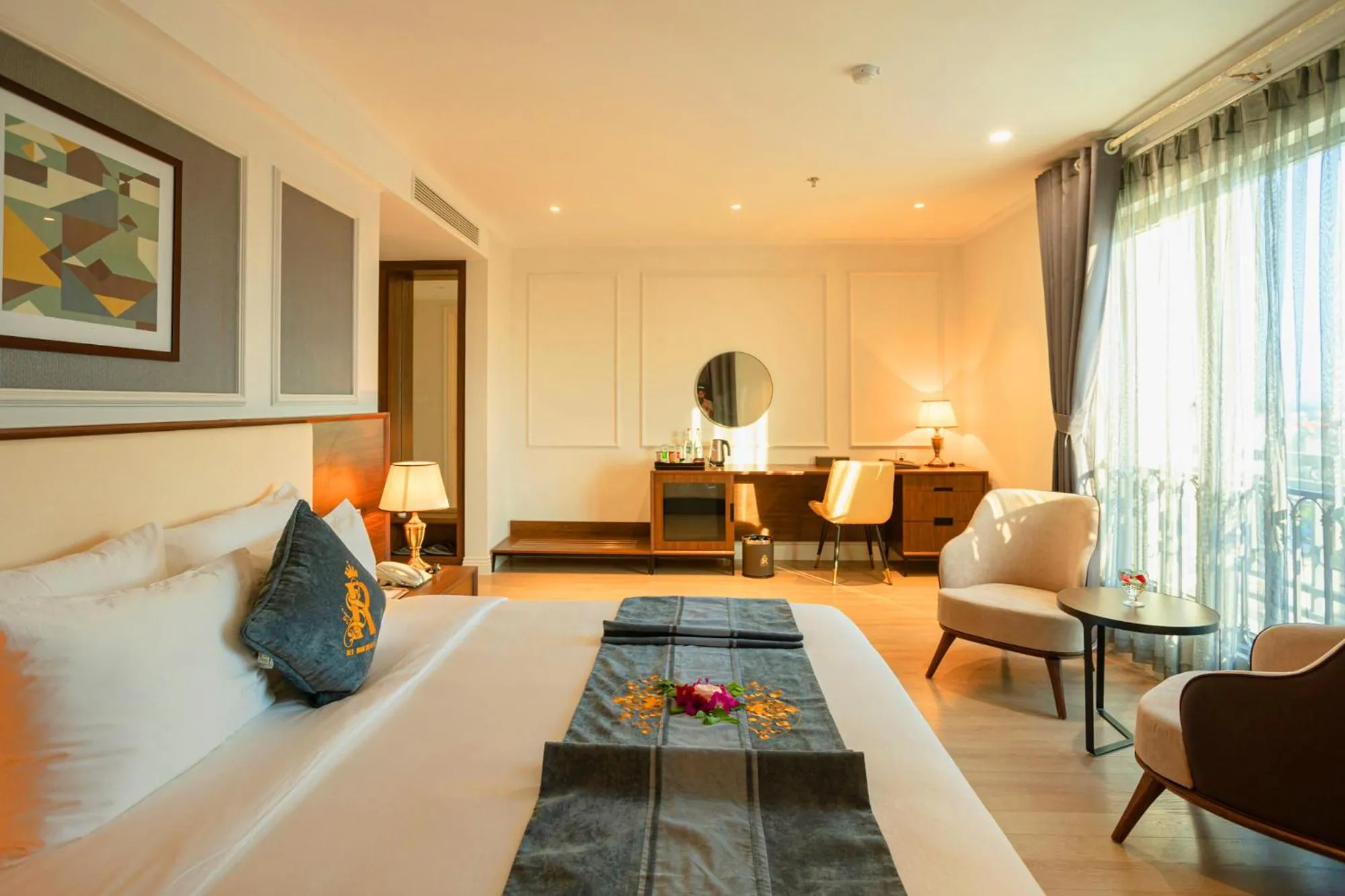 Photo of the whole room, Bed in Rex Quang Binh Hotel