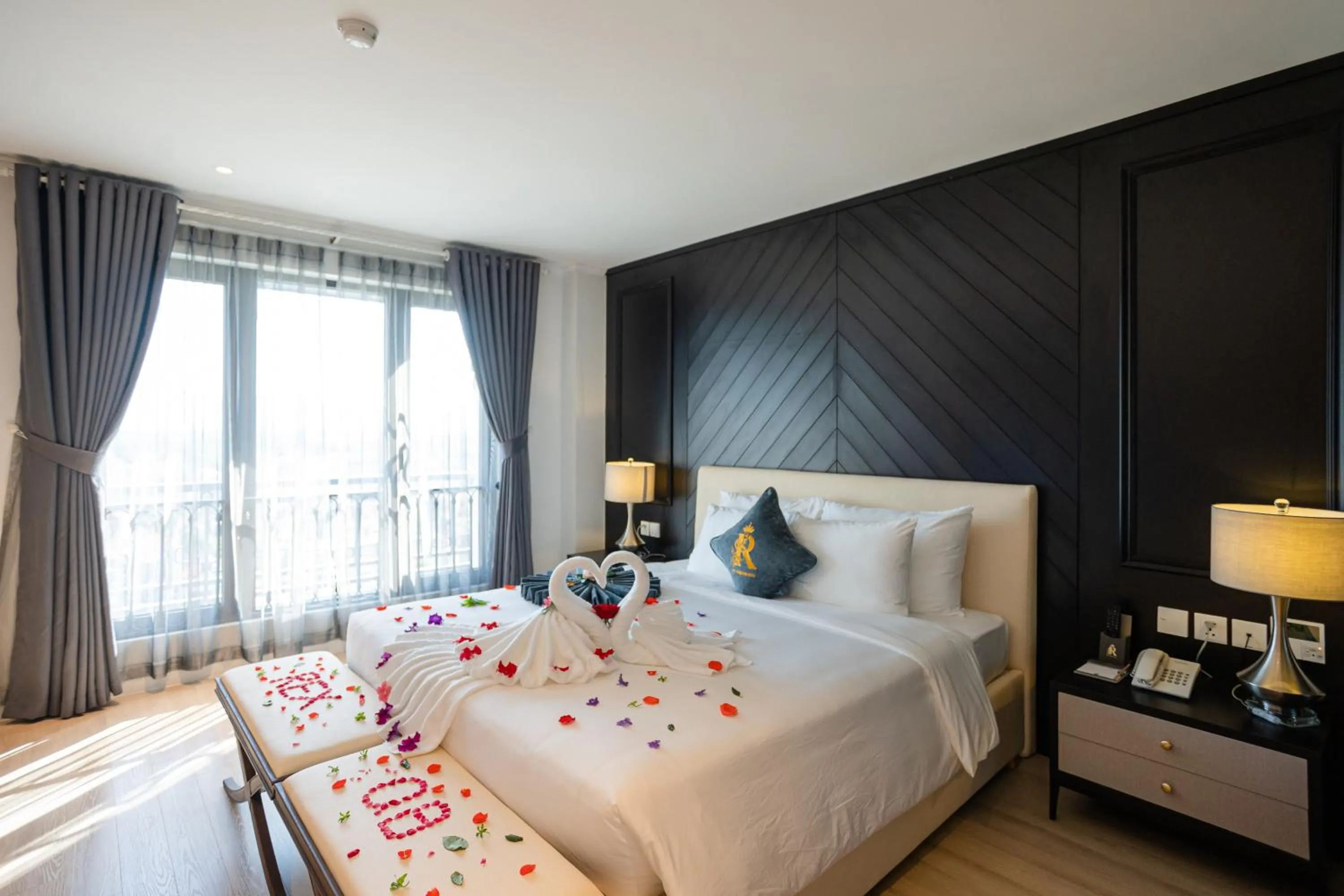 Bed in Rex Quang Binh Hotel