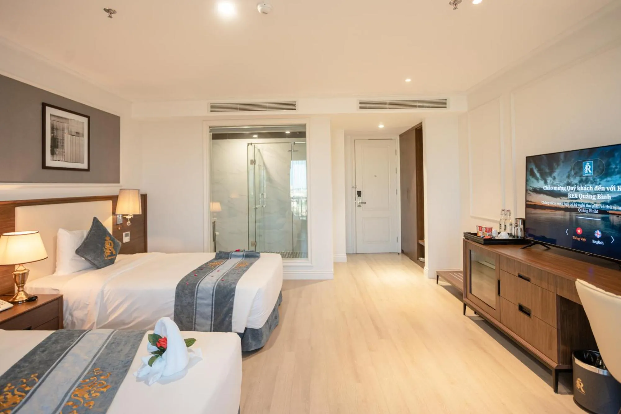 Photo of the whole room, Bed in Rex Quang Binh Hotel