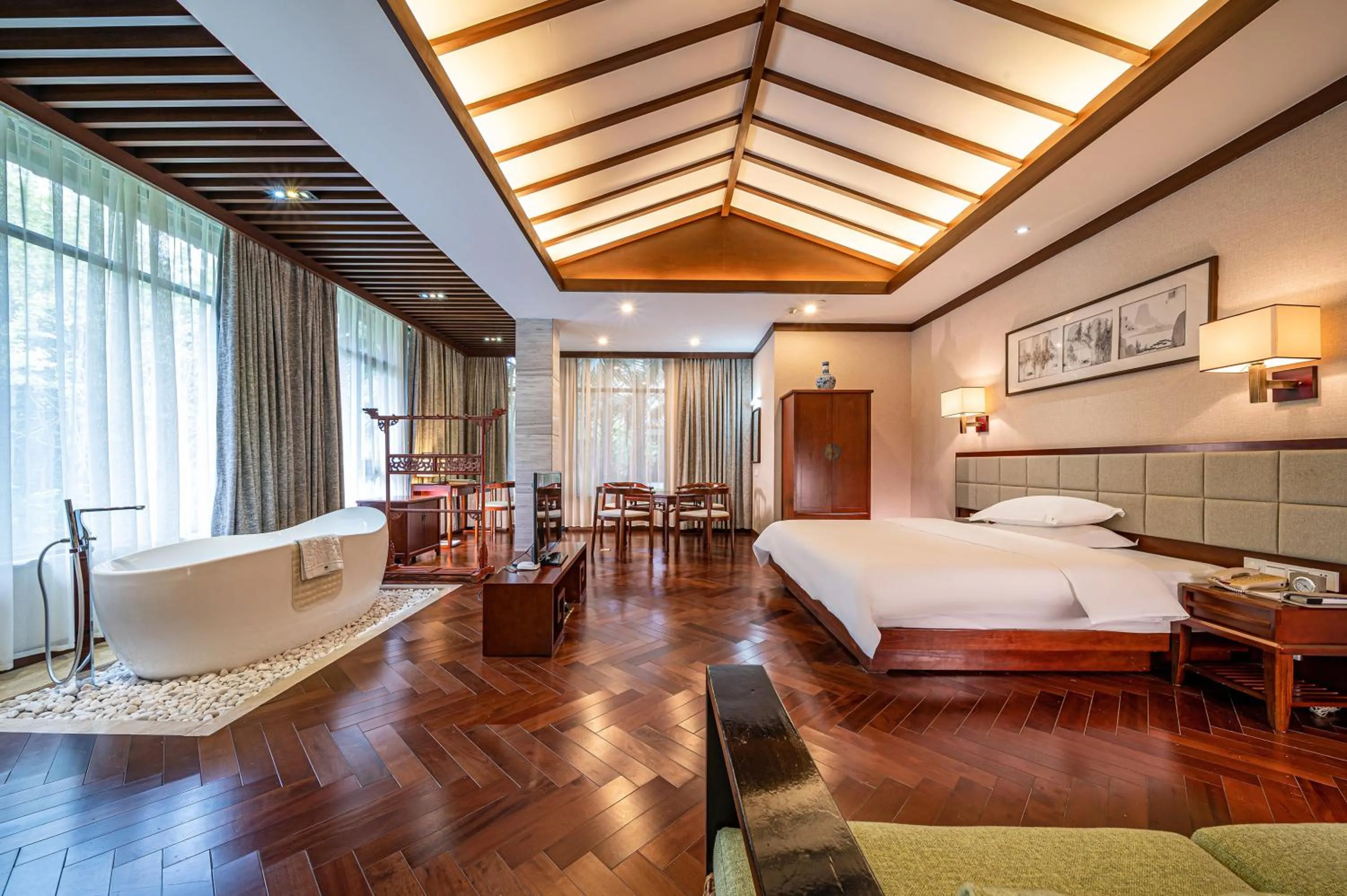 Bed in Guilin Zizhou Panorama Resort