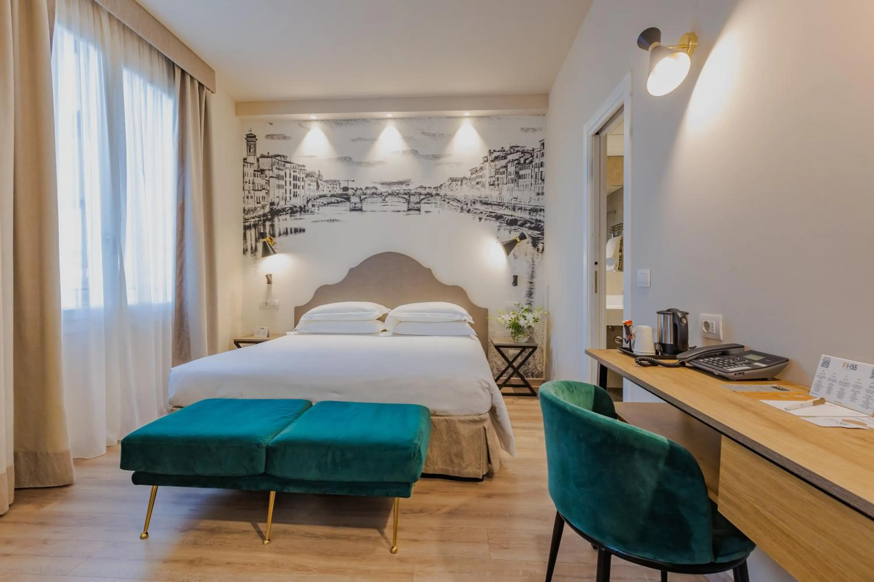 Bed in FH55 Grand Hotel Mediterraneo