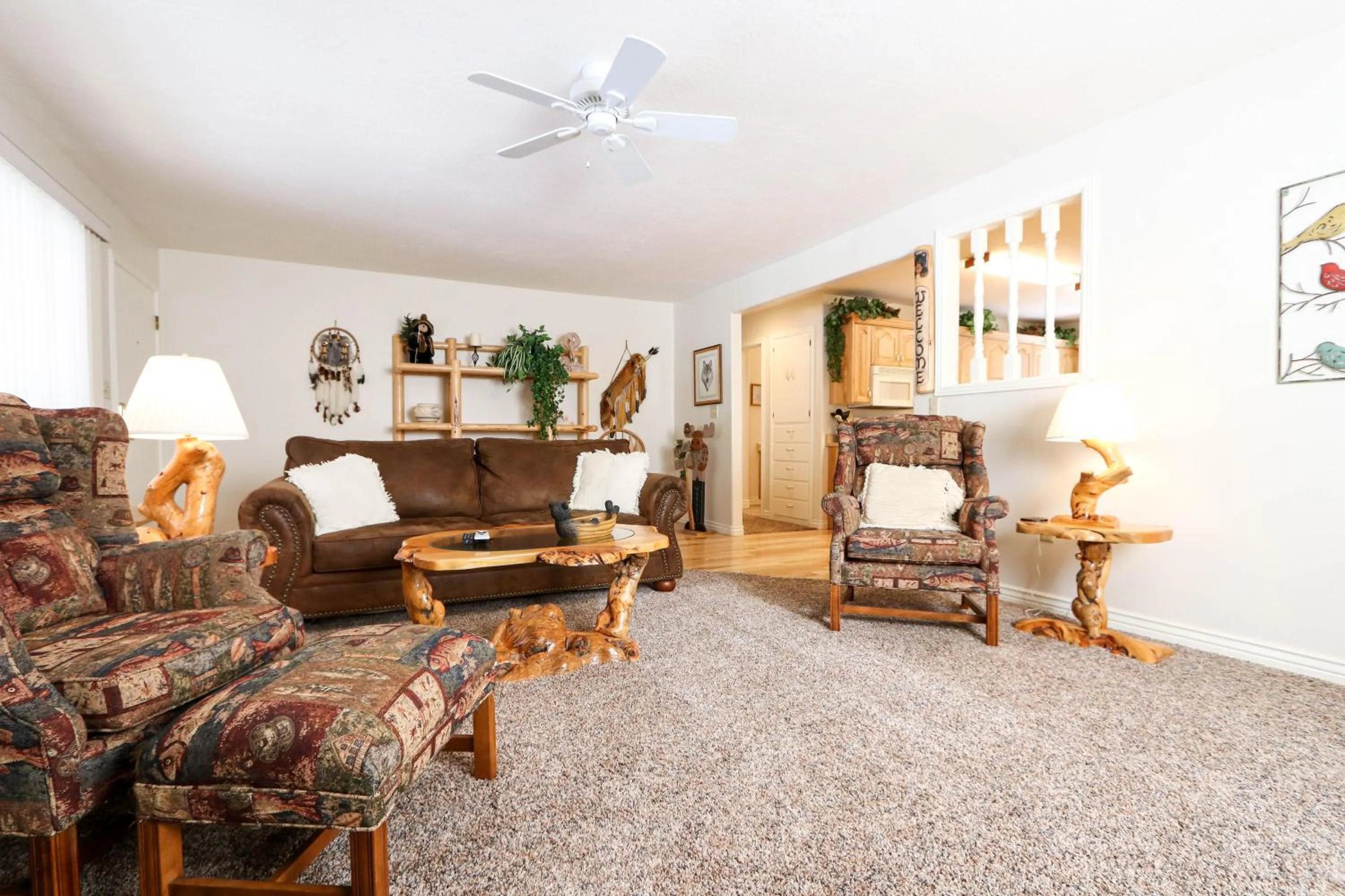 Living room in South Fork Cabin