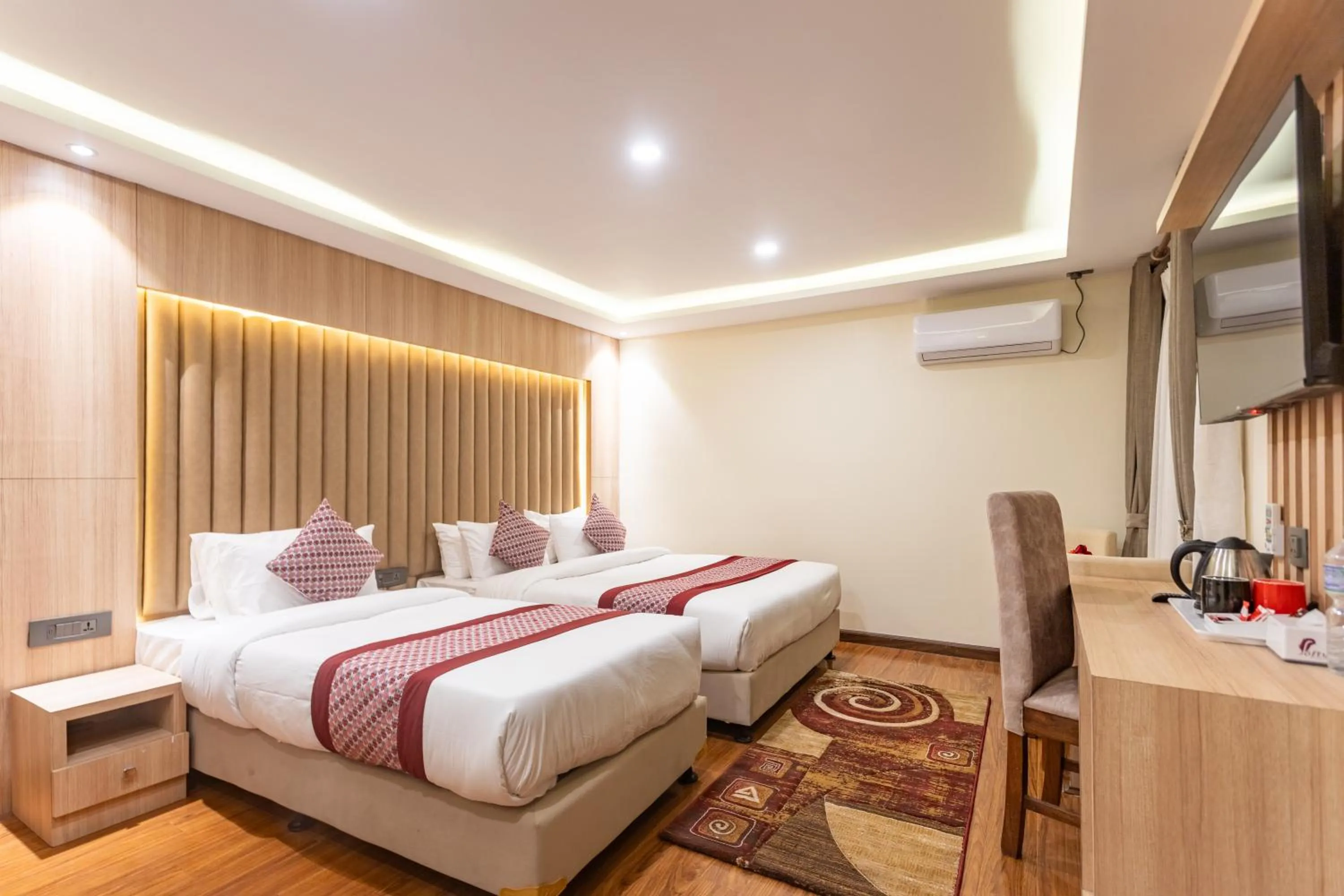 Bed in Amarawati Boutique Hotel