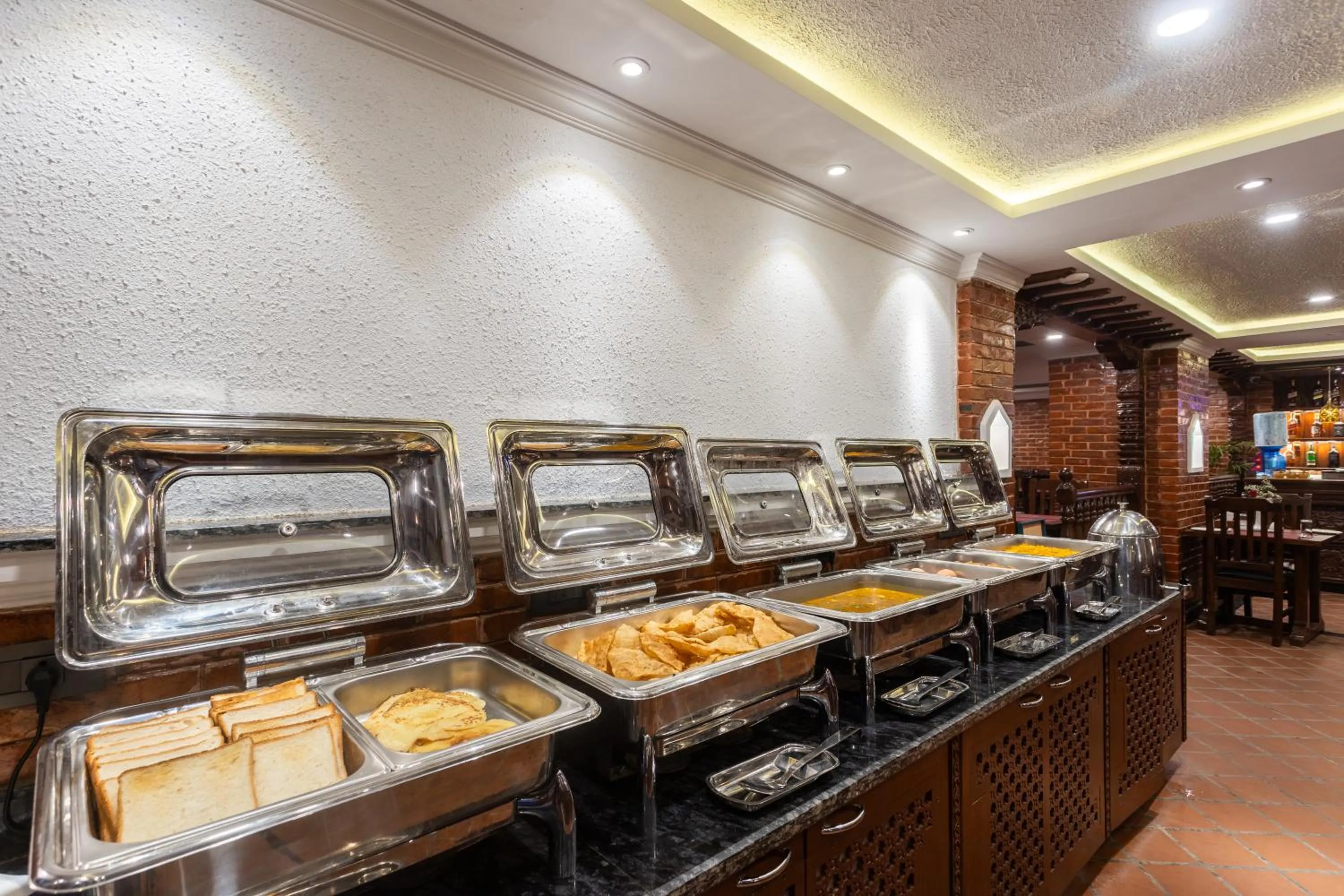 Buffet breakfast in Amarawati Boutique Hotel