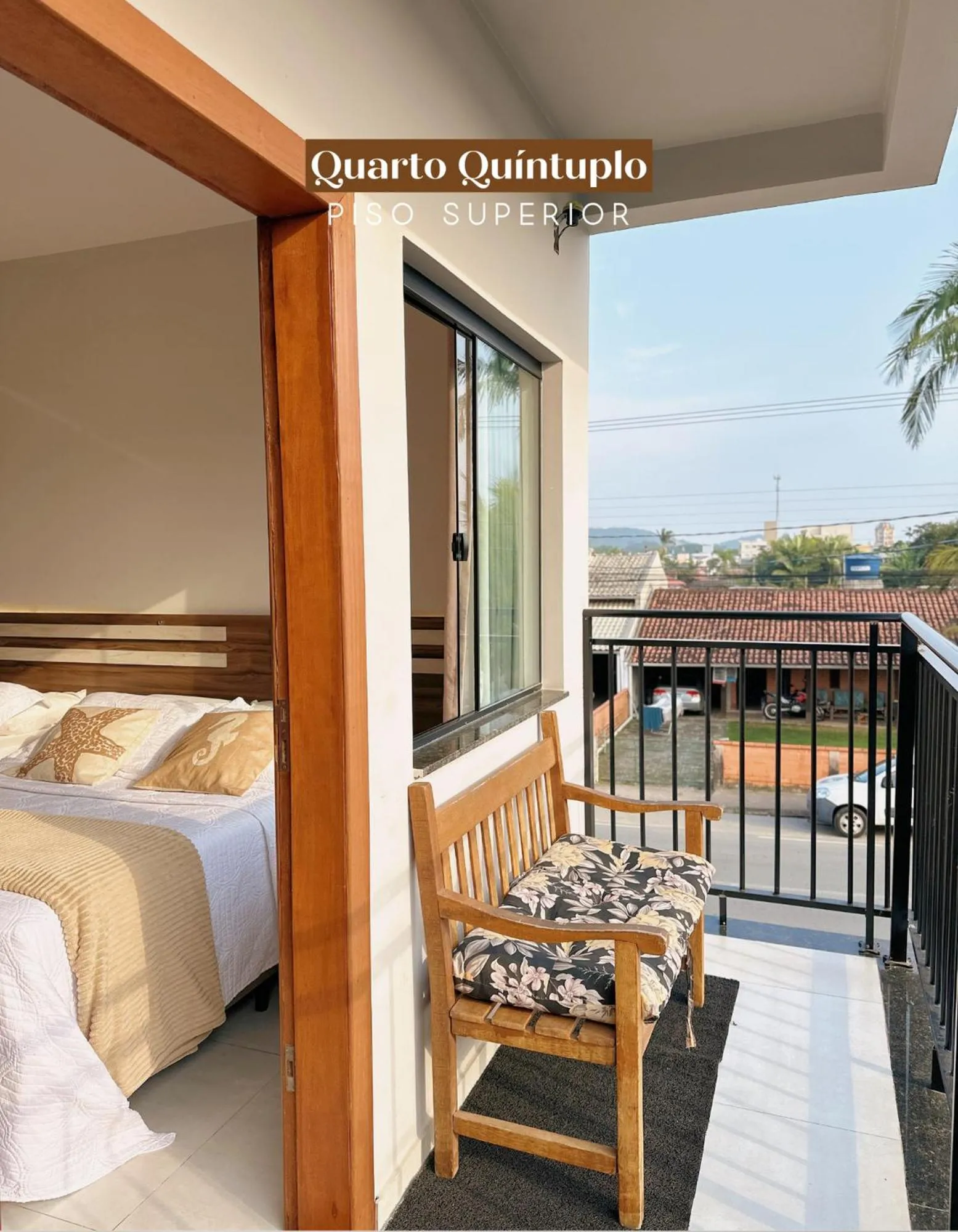 Balcony/Terrace, Bed in Pousada Villa Vantino