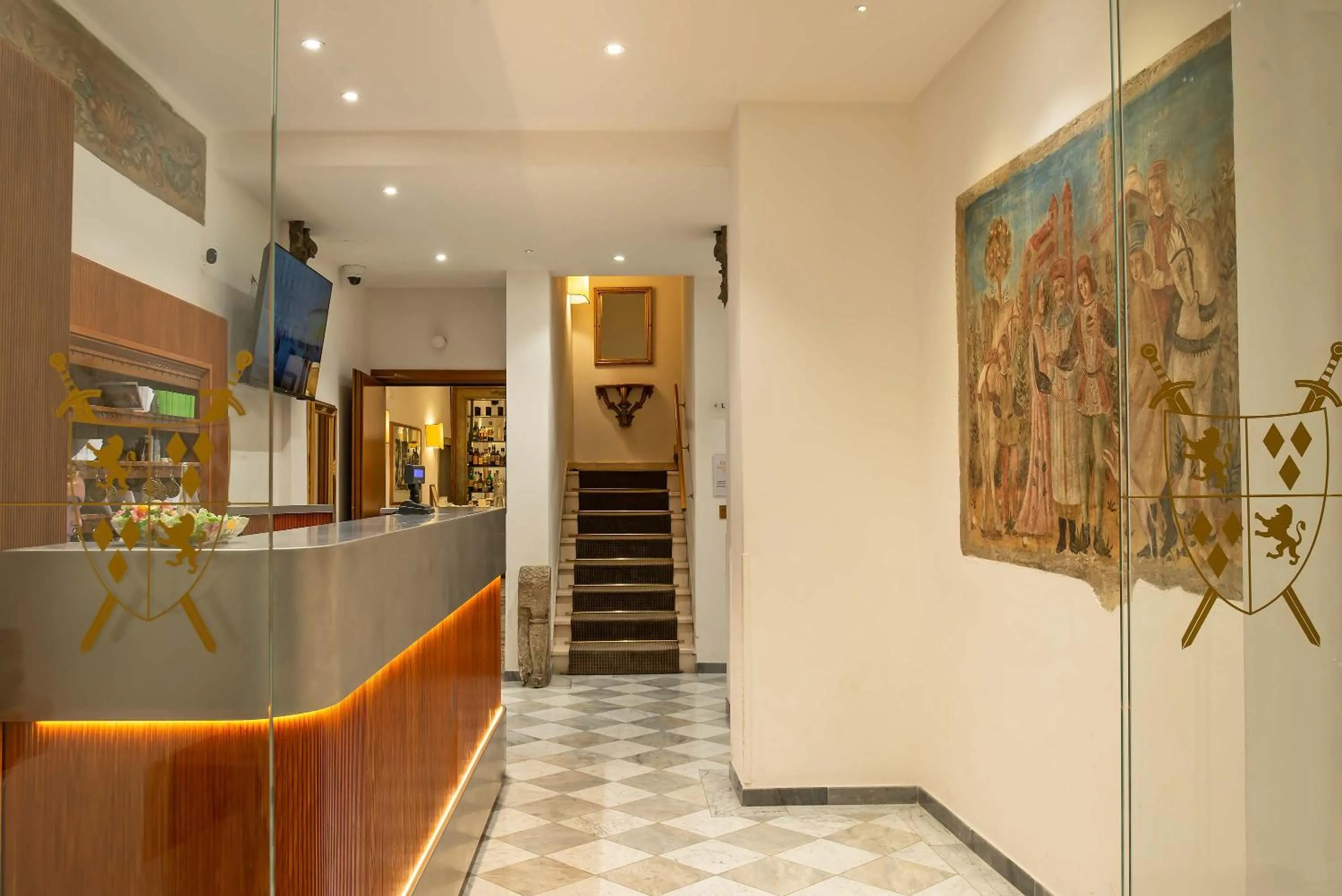 Lobby or reception in Hotel Machiavelli Palace