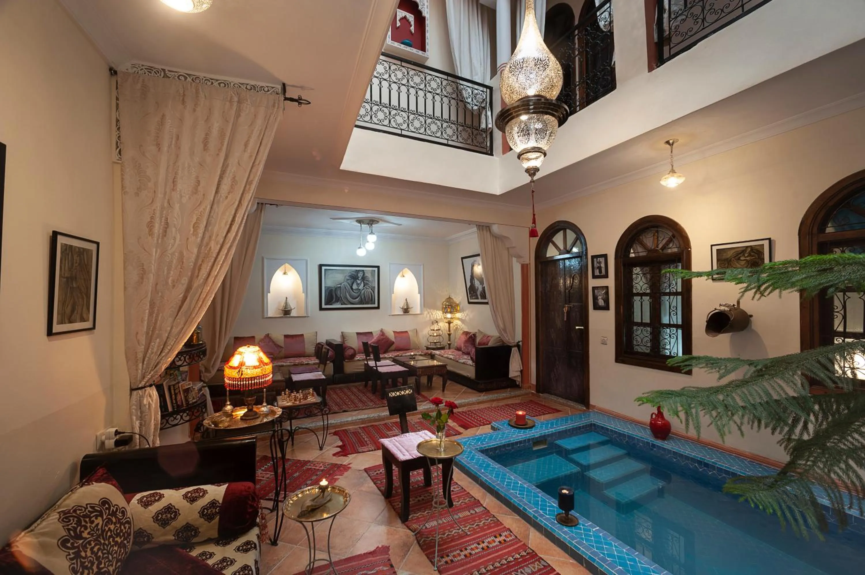 Seating area in Riad De La Semaine