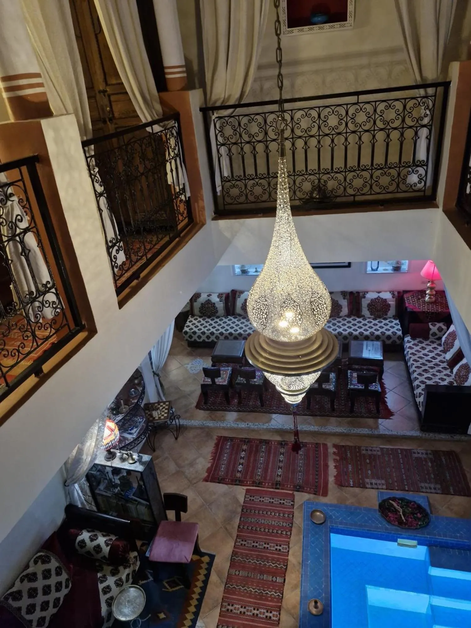 Living room, Bed in Riad De La Semaine