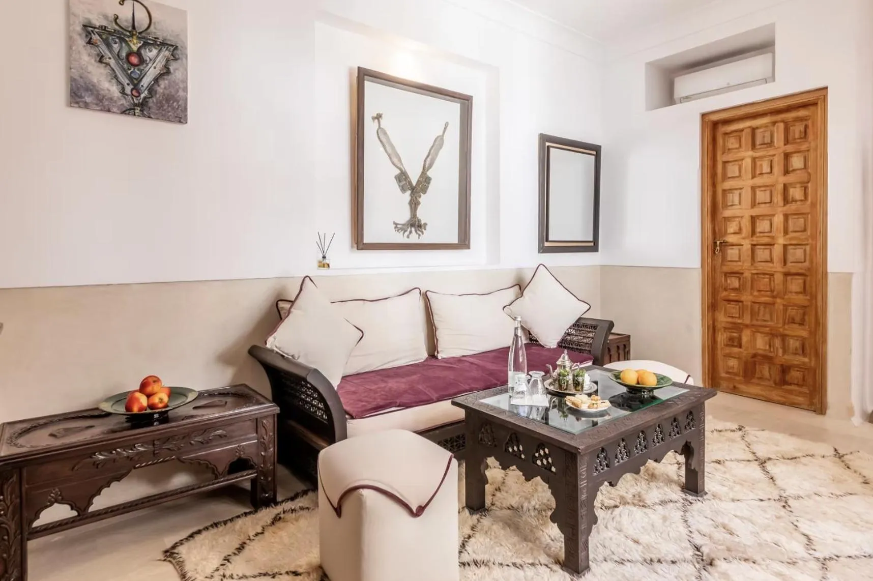 Seating area in Riad Kahena