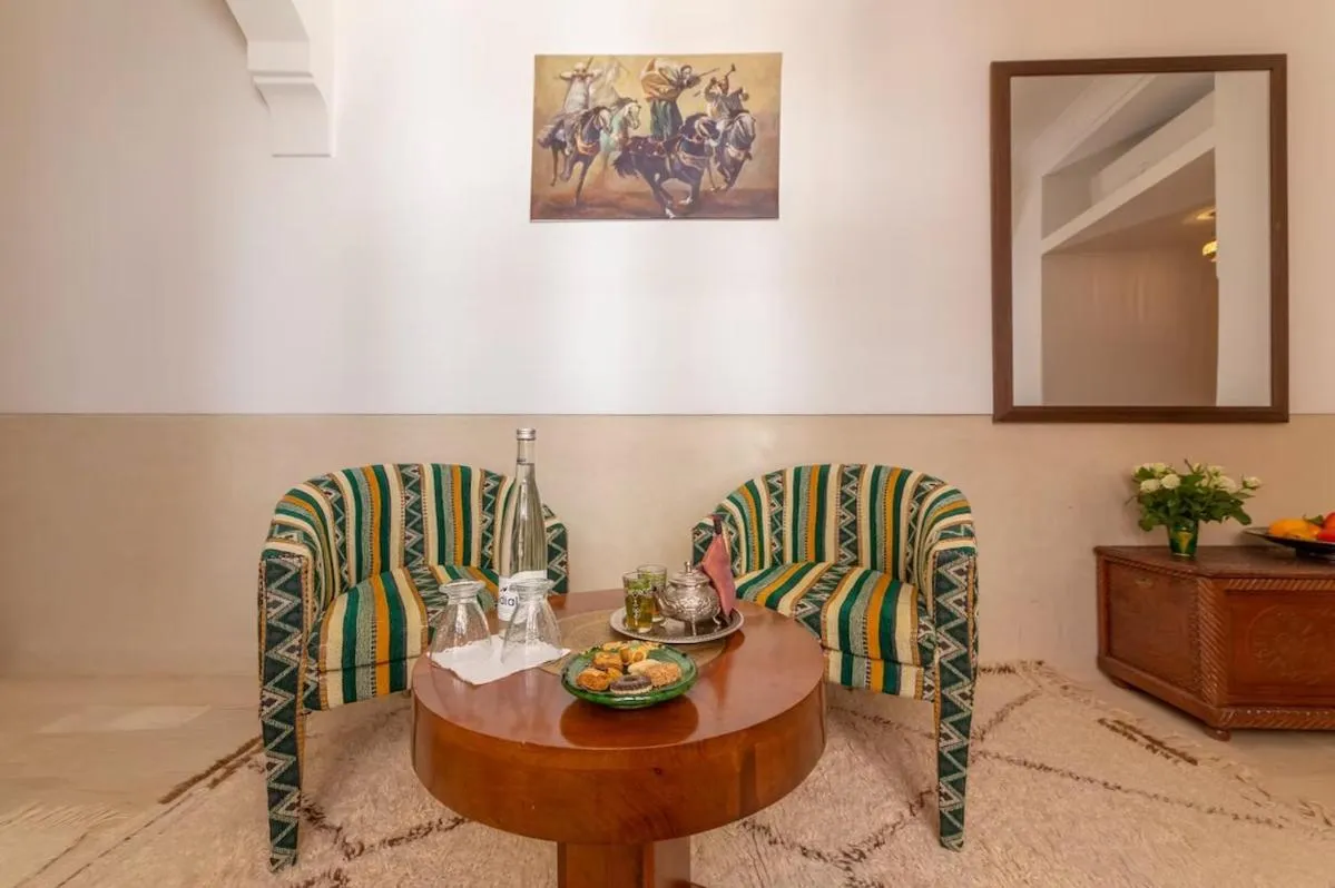 Seating area in Riad Kahena