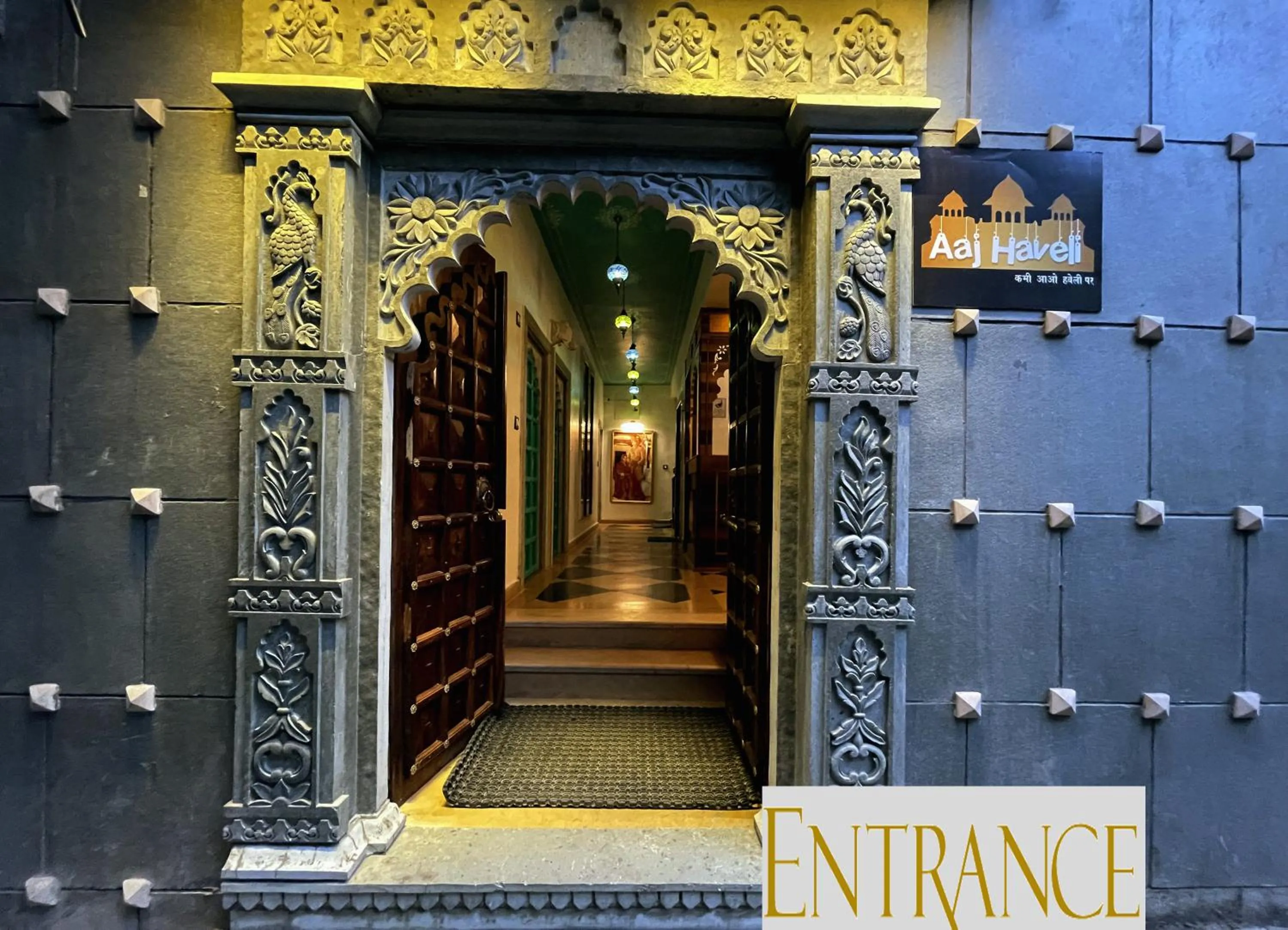 Facade/entrance in AAJ HAVELI - Pichola Lake Facing Hotel