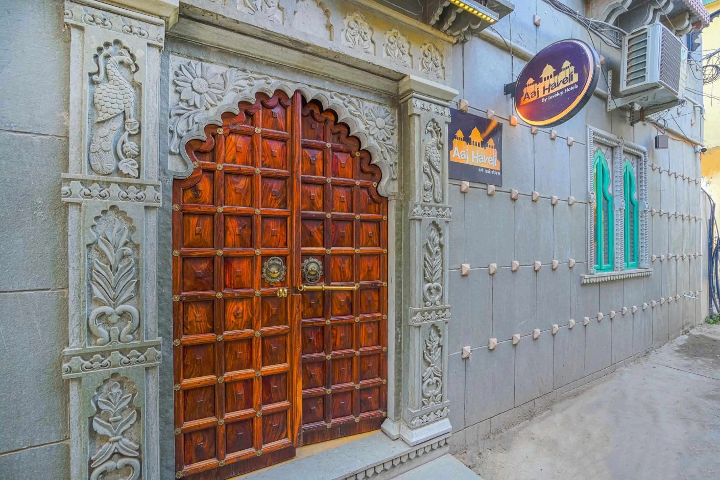 Facade/entrance in AAJ HAVELI - Pichola Lake Facing Hotel