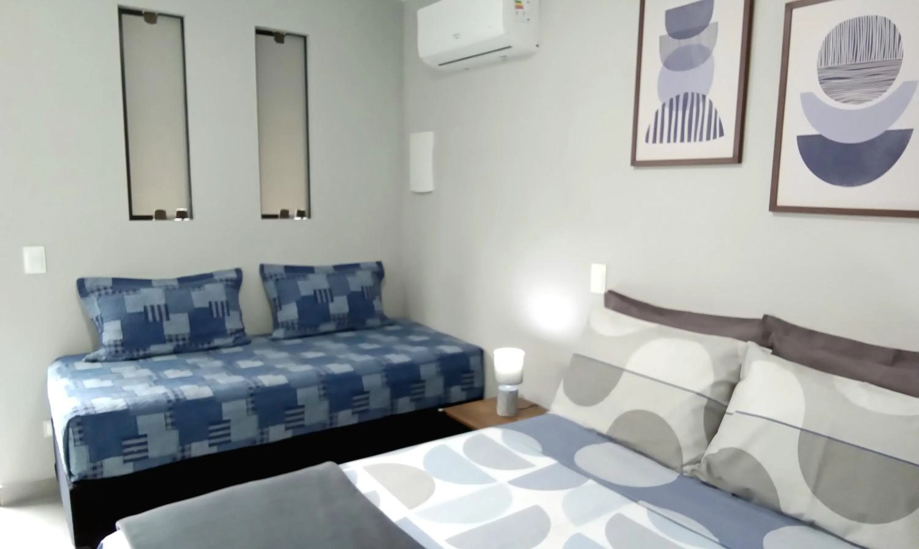 Bed in Suíte Ilhinha em condomínio na Praia do Perequê