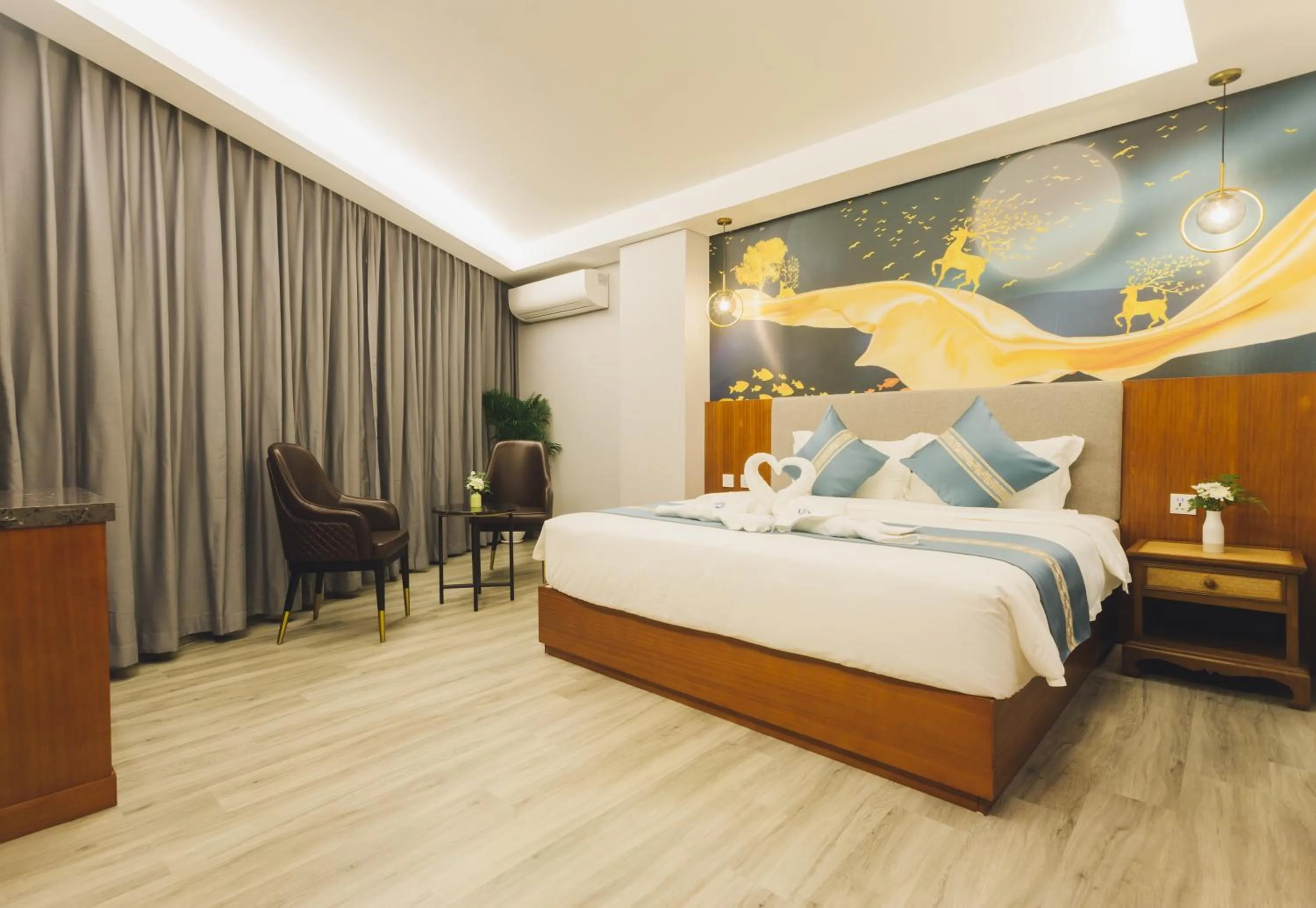 Bed in Thapae Twins Hotel