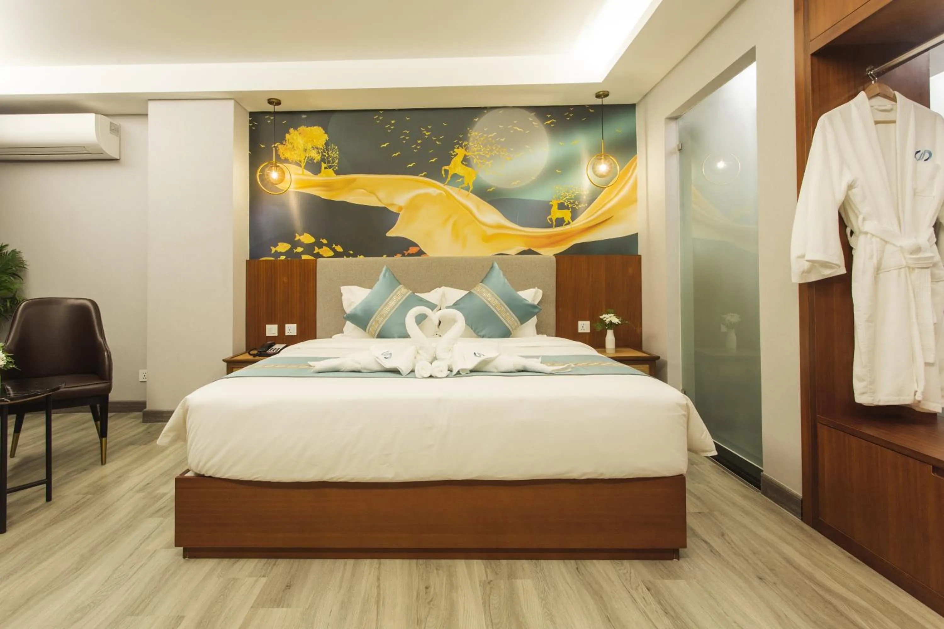 Bed in Thapae Twins Hotel