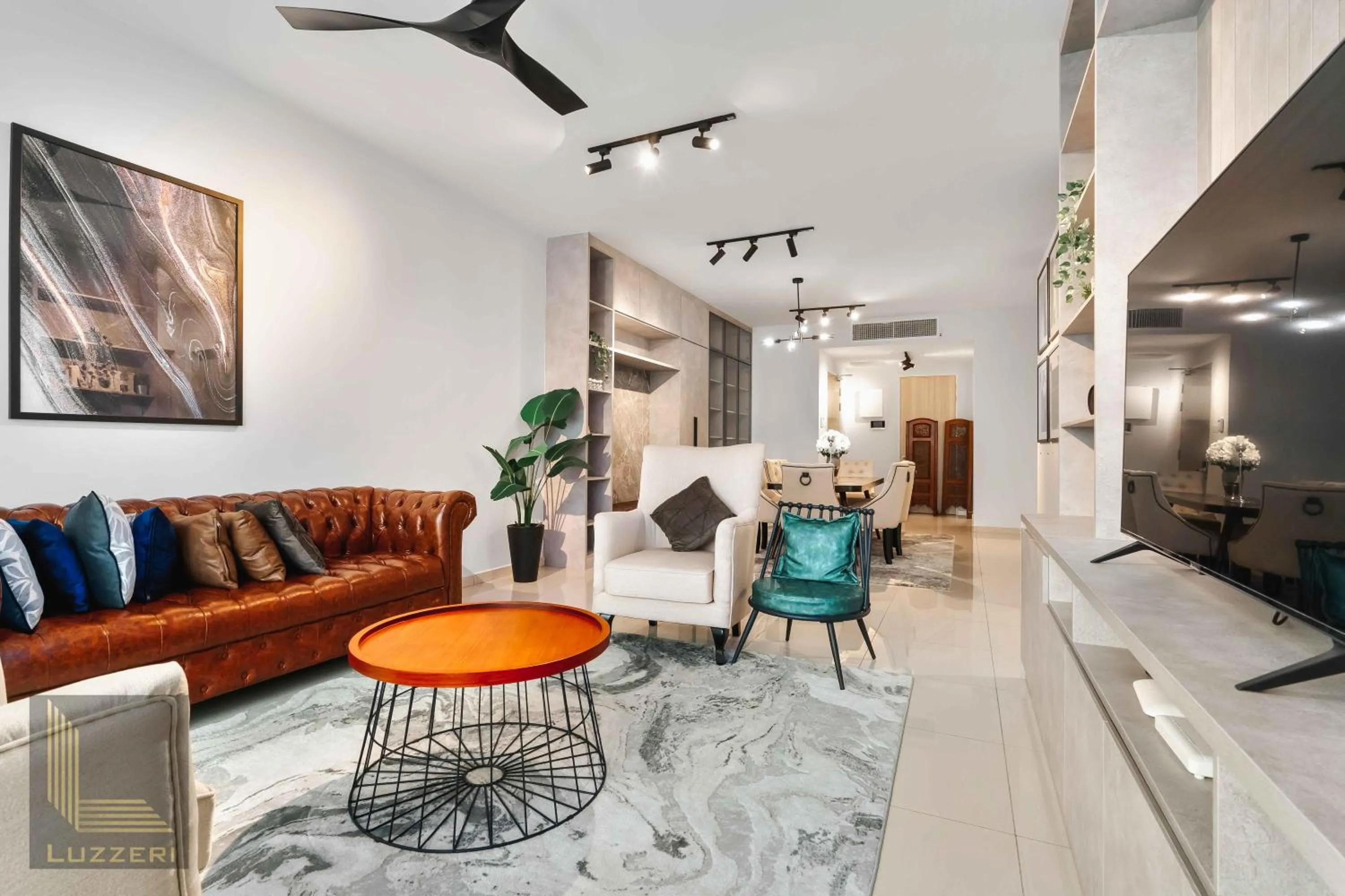 Living room in Legasi Kampung Baru Guesthouse