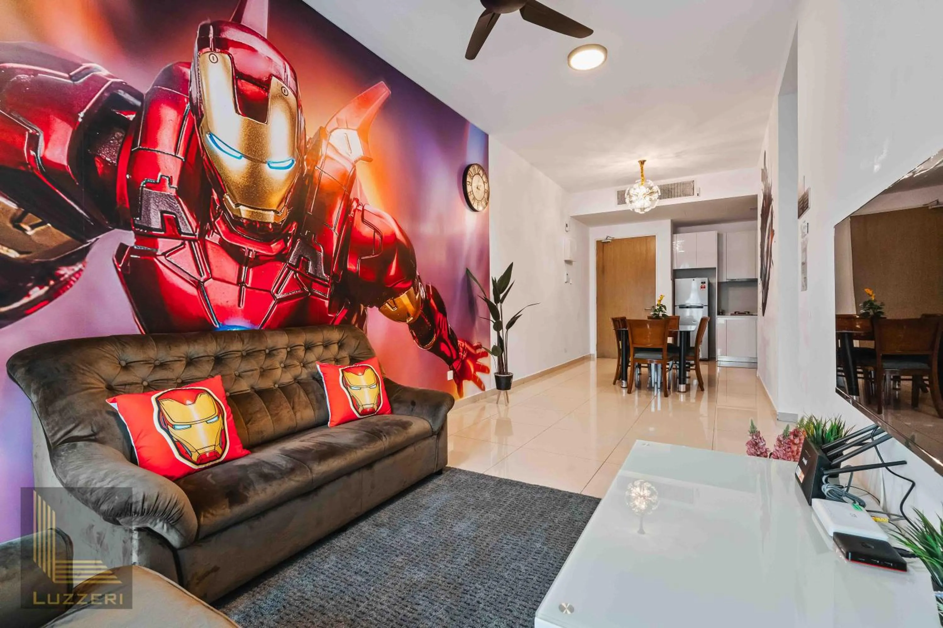 Living room in Legasi Kampung Baru Guesthouse