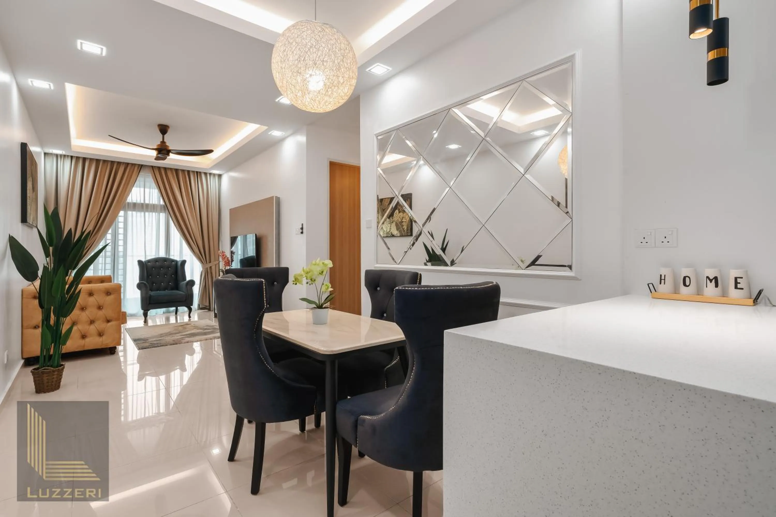 Living room in Legasi Kampung Baru Guesthouse