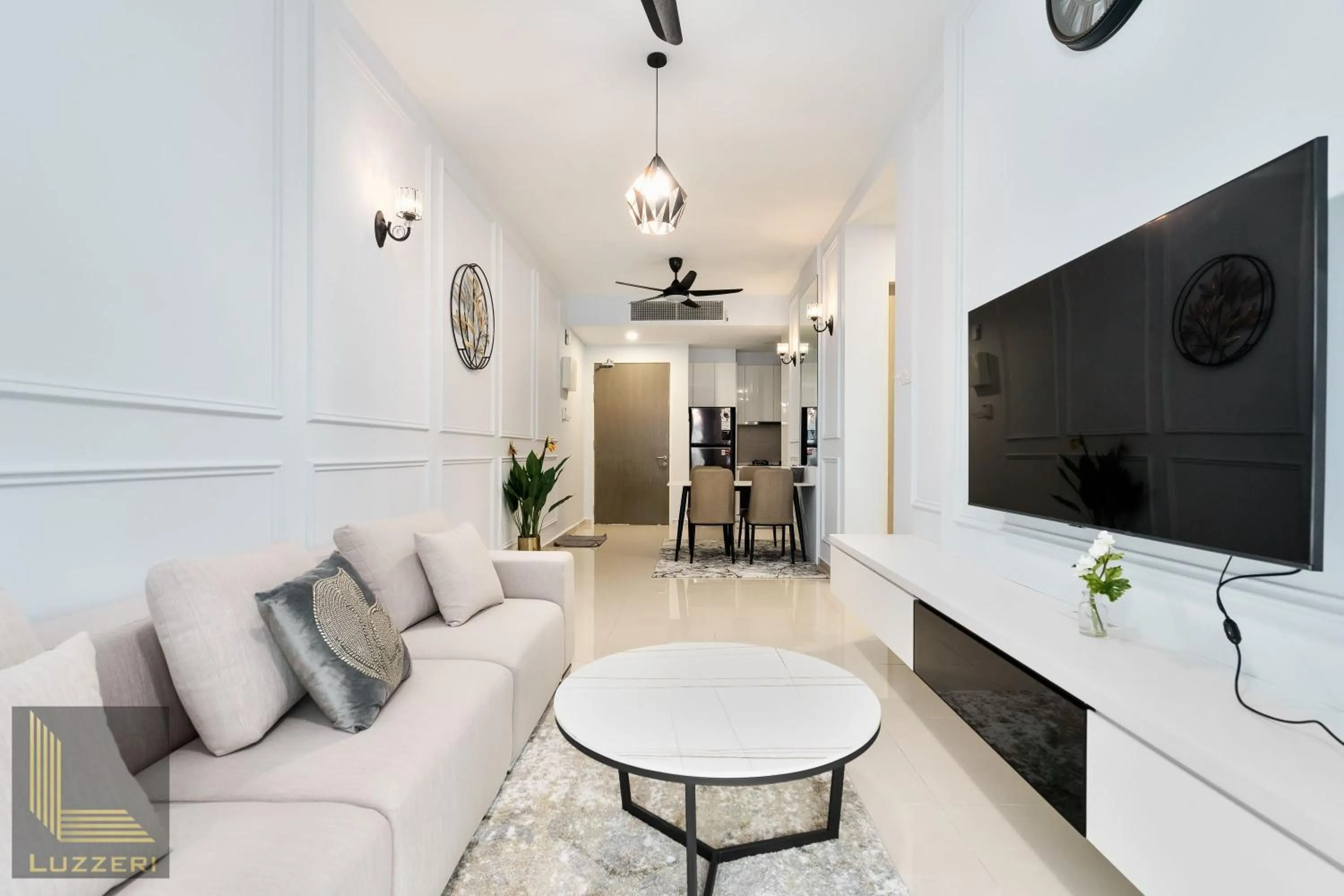 Living room in Legasi Kampung Baru Guesthouse