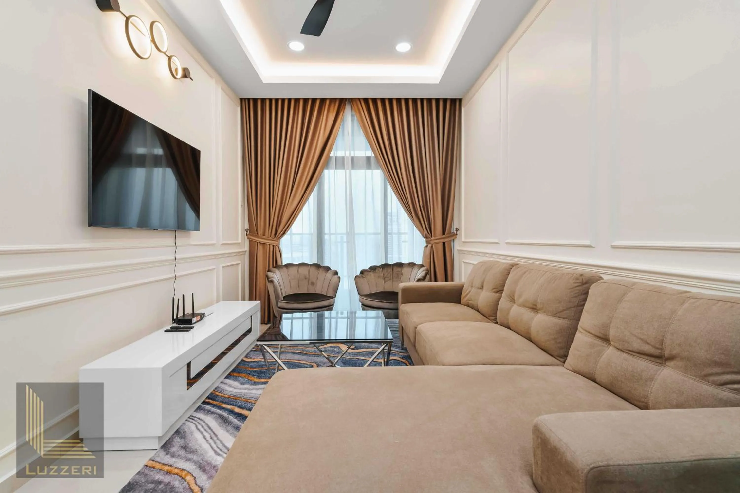 Living room in Legasi Kampung Baru Guesthouse