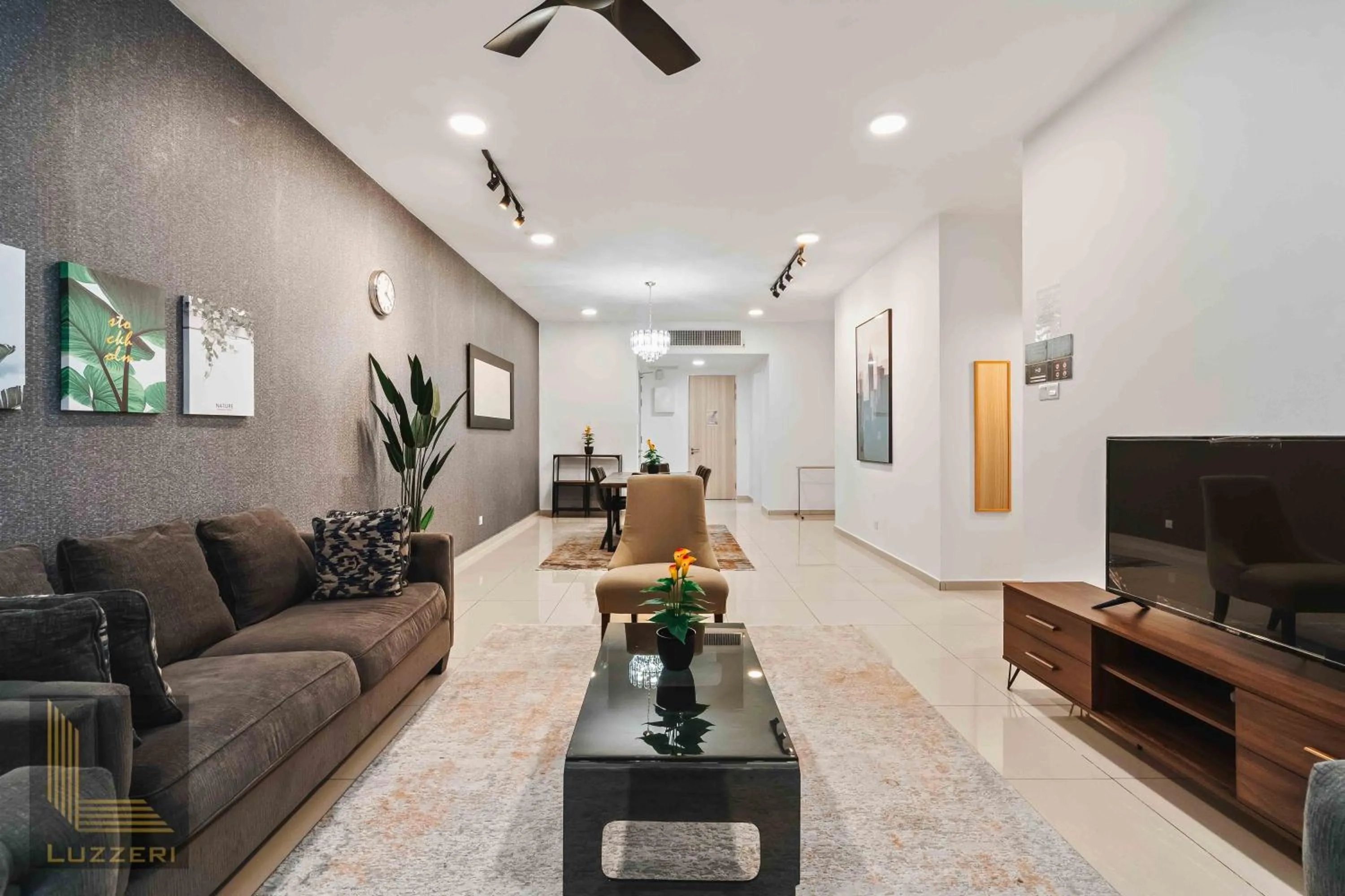 Living room in Legasi Kampung Baru Guesthouse