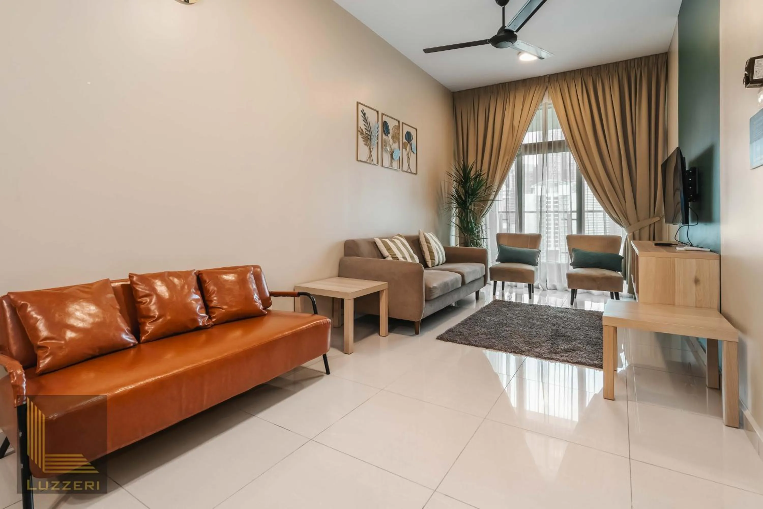 Seating area in Legasi Kampung Baru Guesthouse