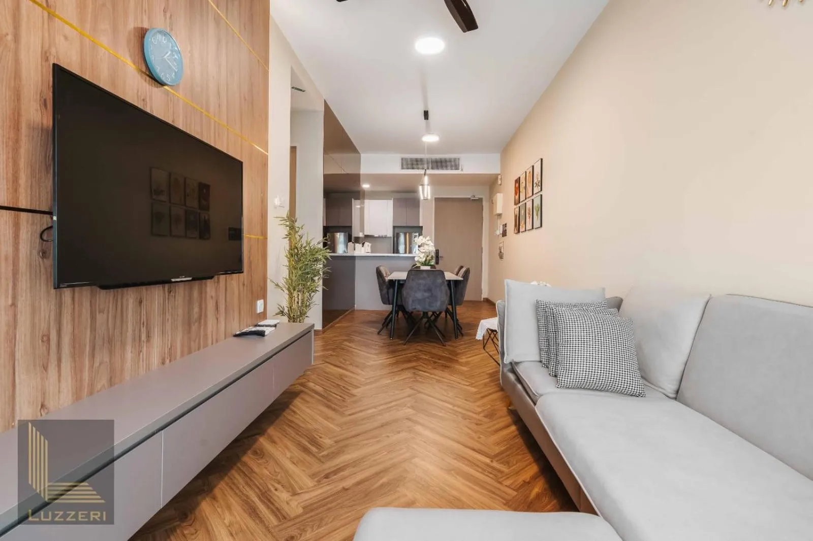 Living room in Legasi Kampung Baru Guesthouse