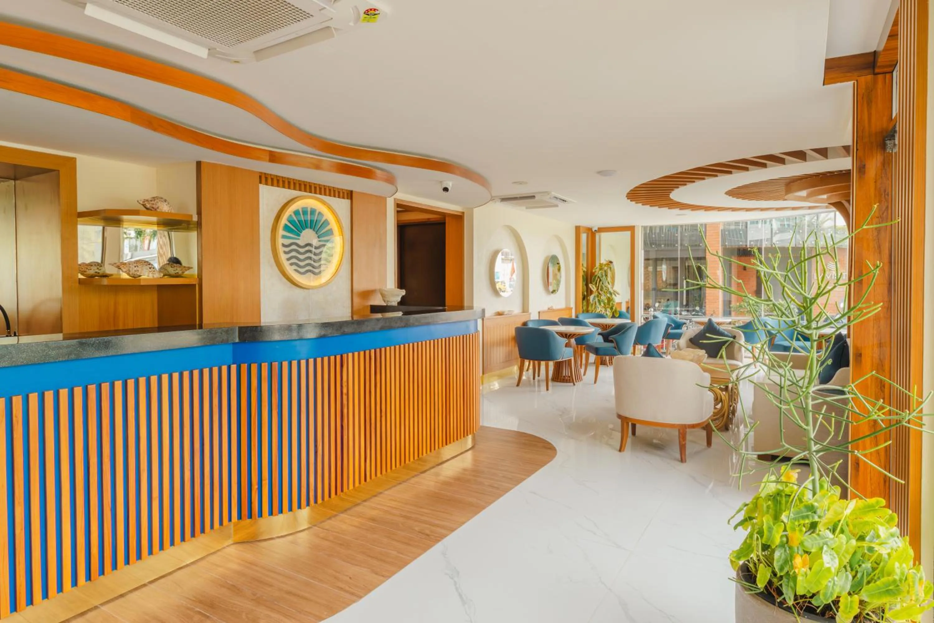 Lobby or reception in UMET Seaview Hotel with Free Airport Pick up and Drop T&C Apply