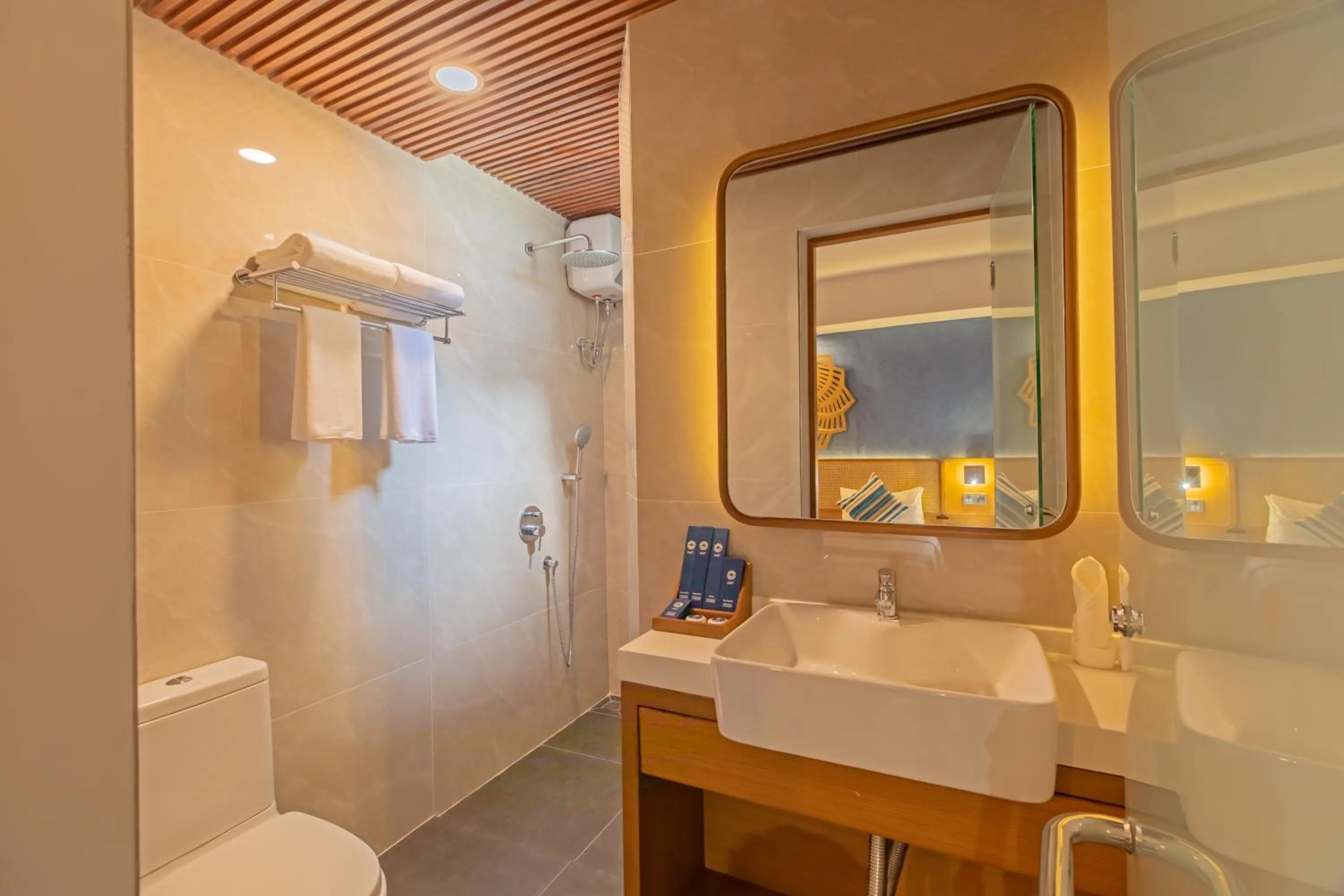 Bathroom in UMET Seaview Hotel with Free Airport Pick up and Drop T&C Apply