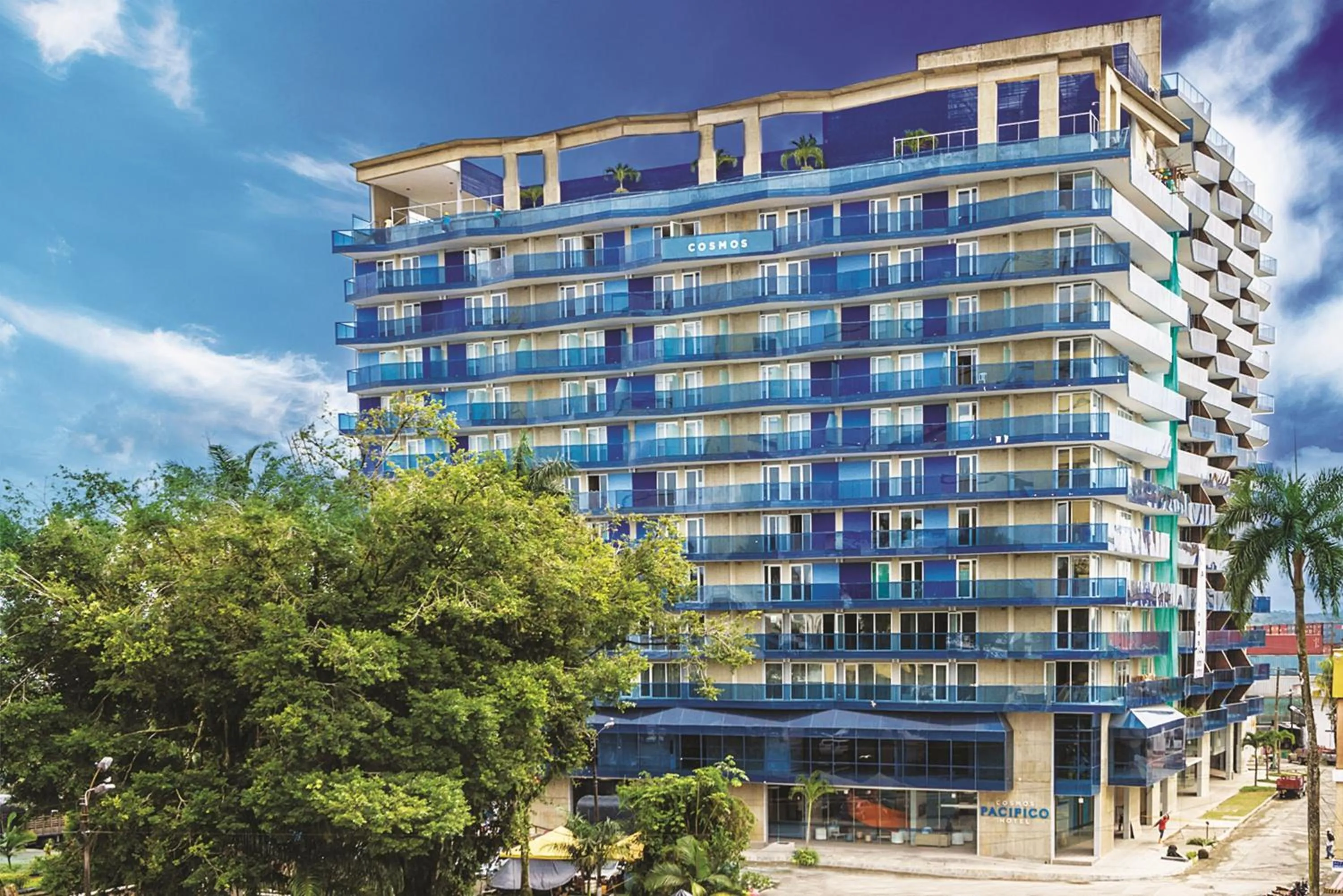 Facade/entrance in Cosmos Pacifico Hotel