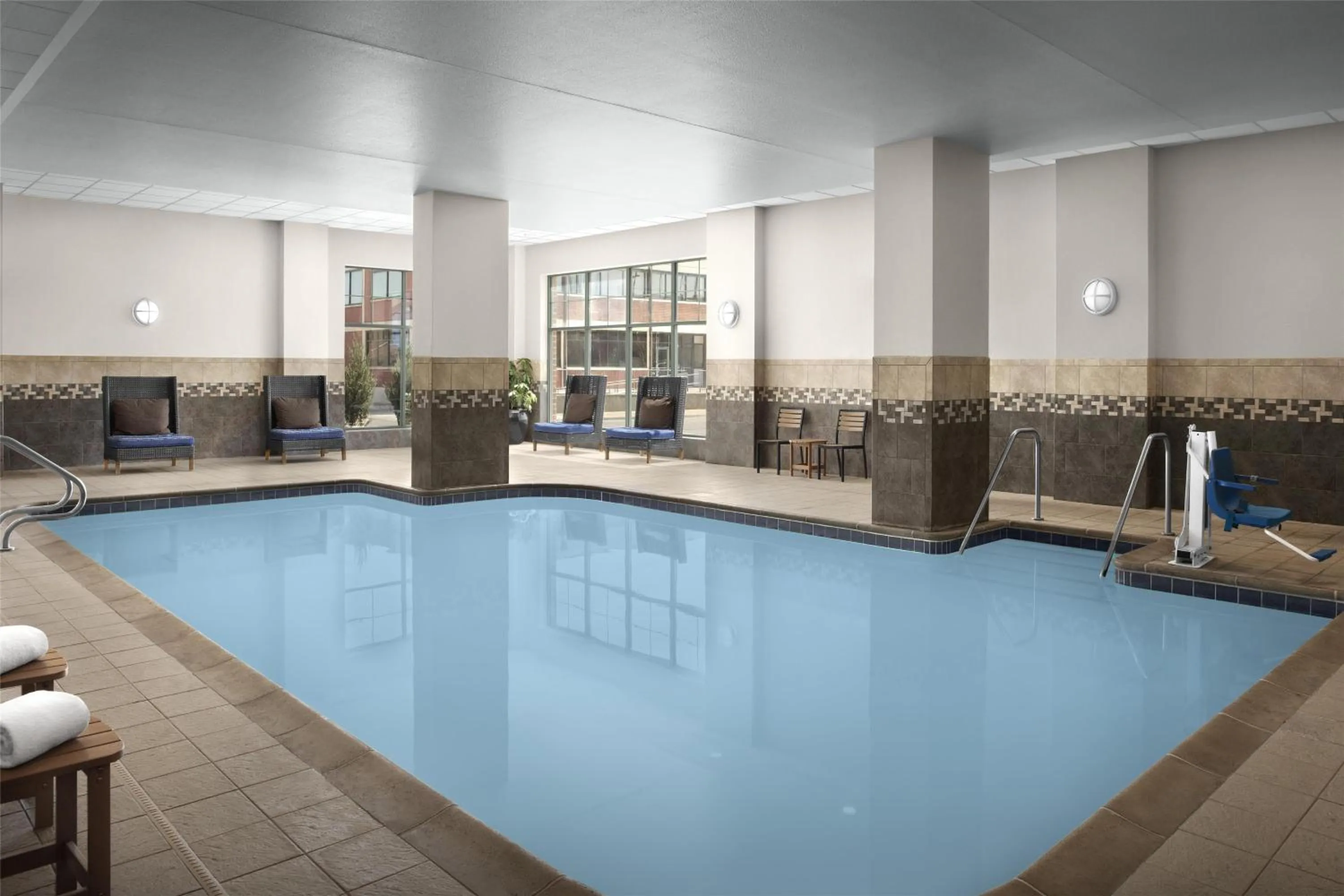 Pool view in Homewood Suites by Hilton Oklahoma City-Bricktown