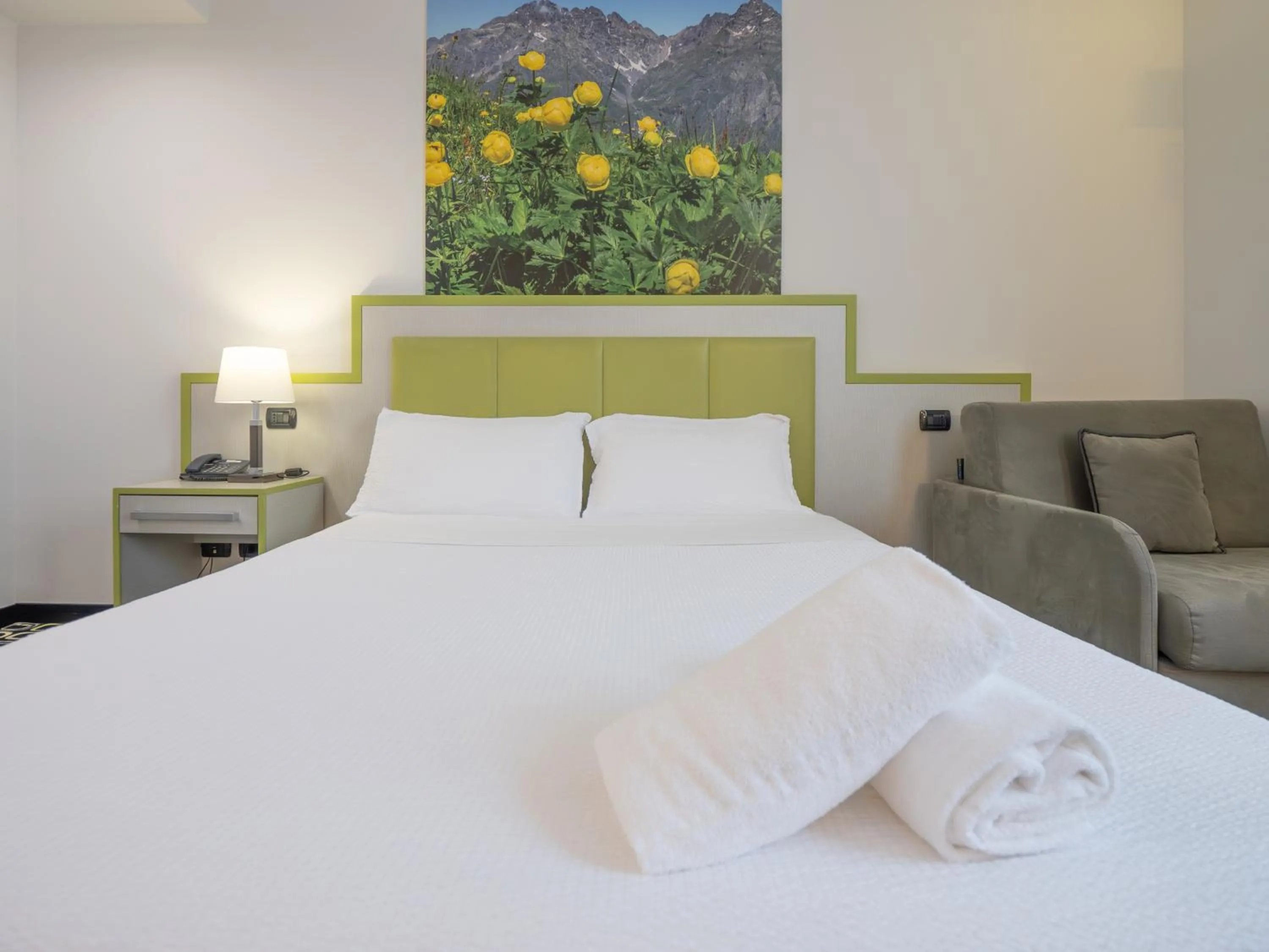 Bed in San Valentino Hotel