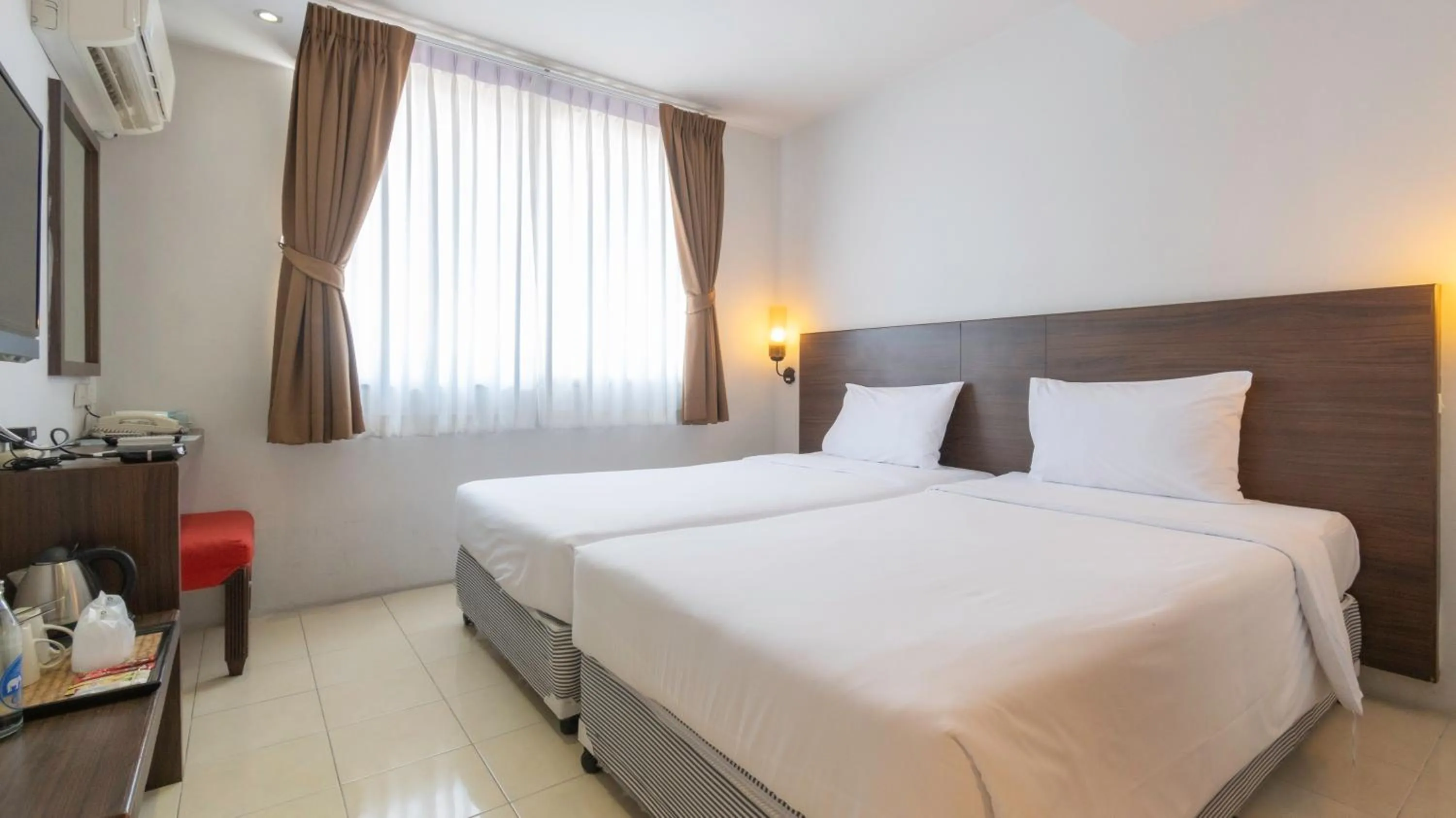 Bed in Pas Cher Hotel de Bangkok