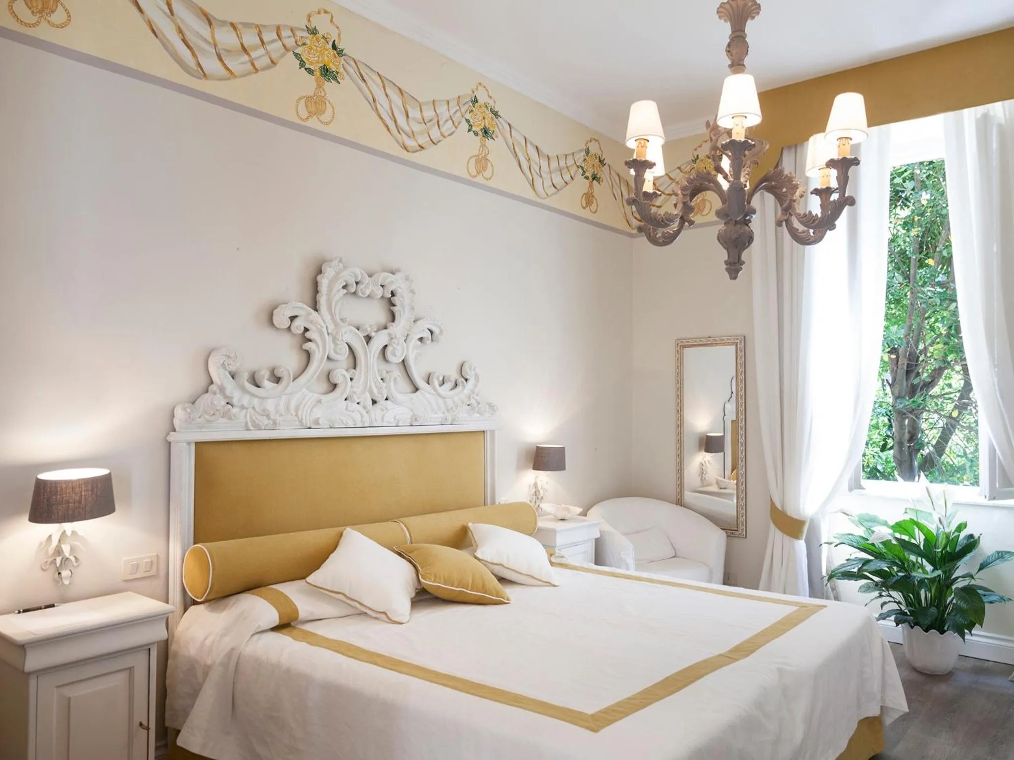 Bed in Hotel Villa Maremonti