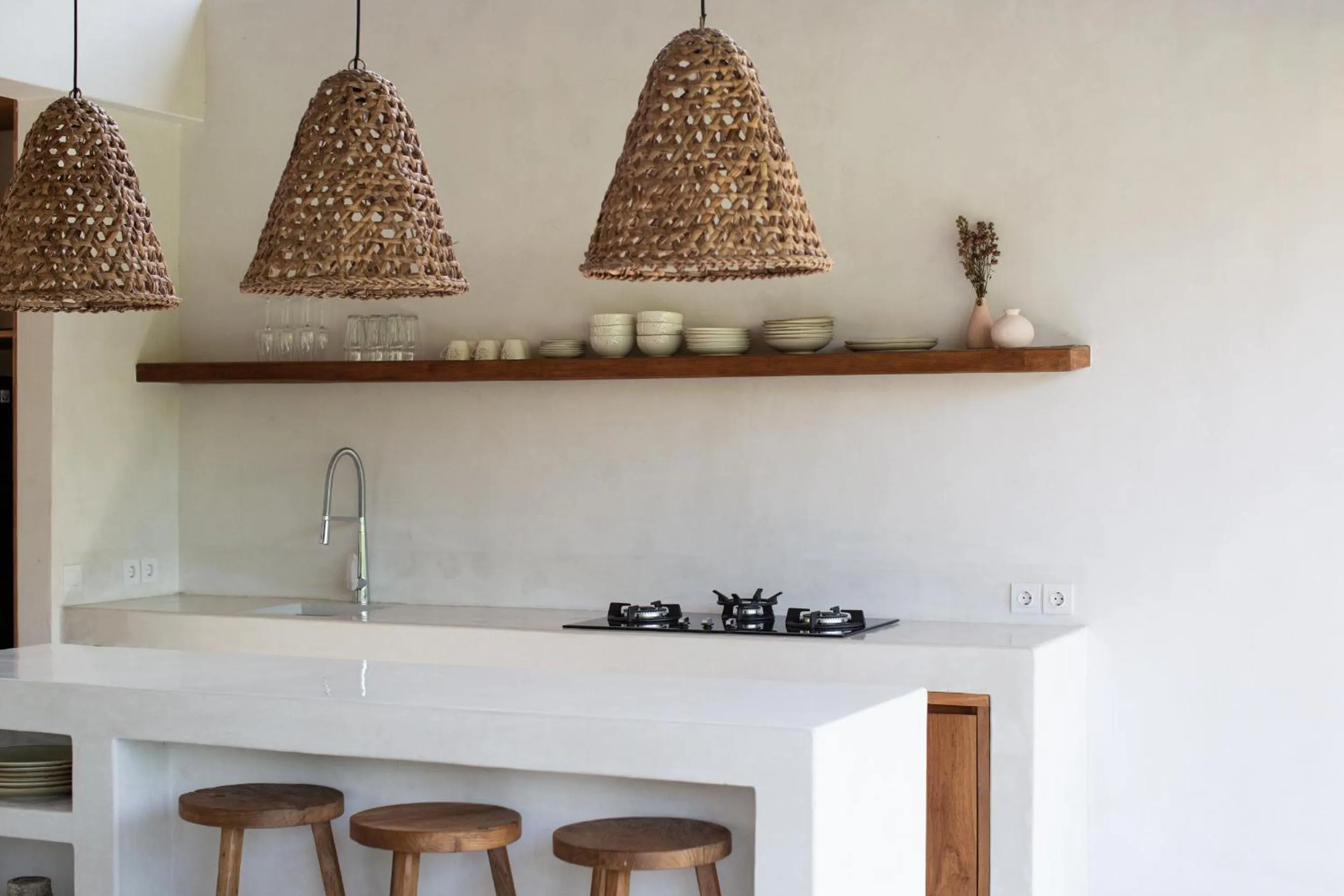 Kitchen or kitchenette in Las Lunas Villas Canggu