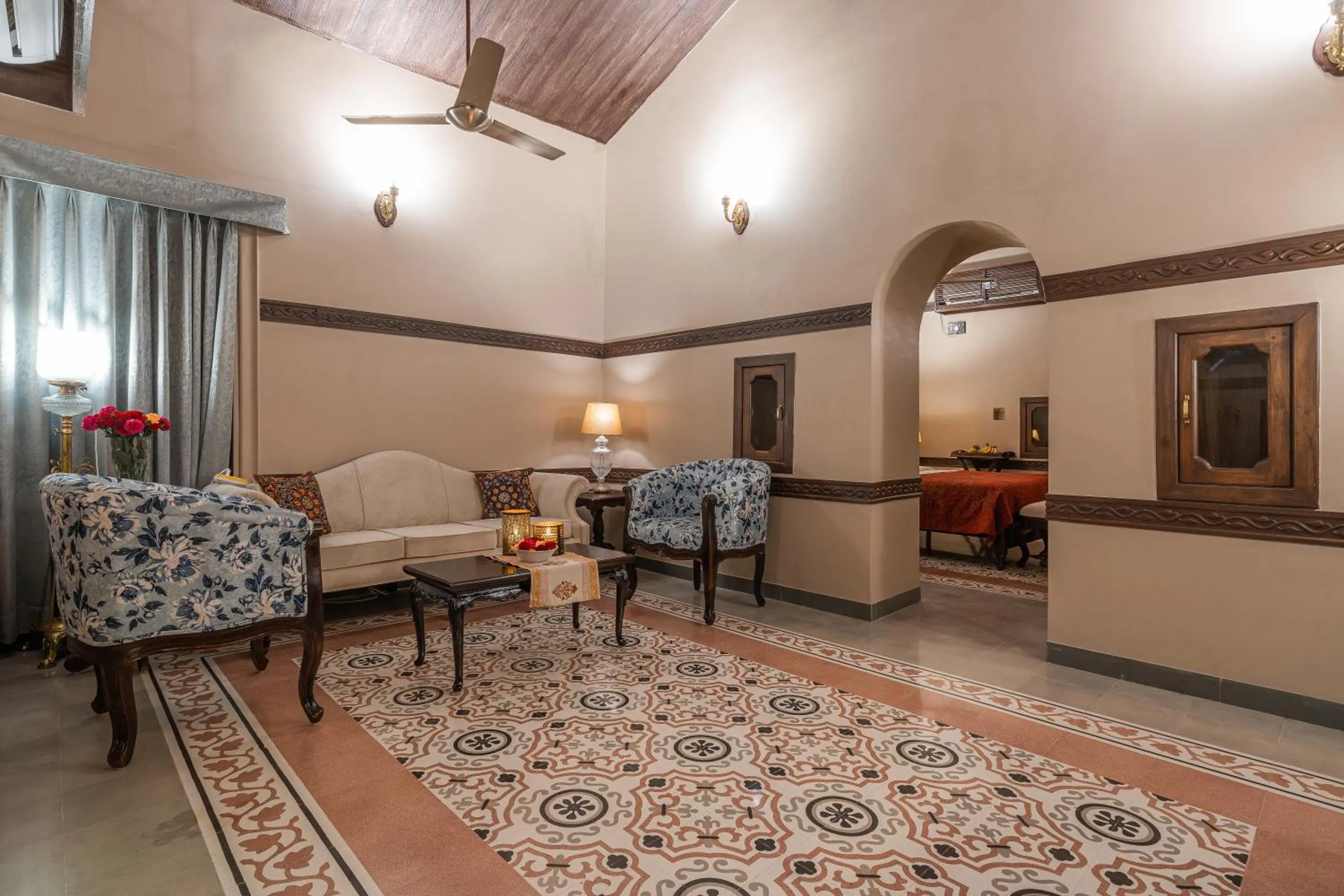 Living room in Tree of Life Darbargadh Dared