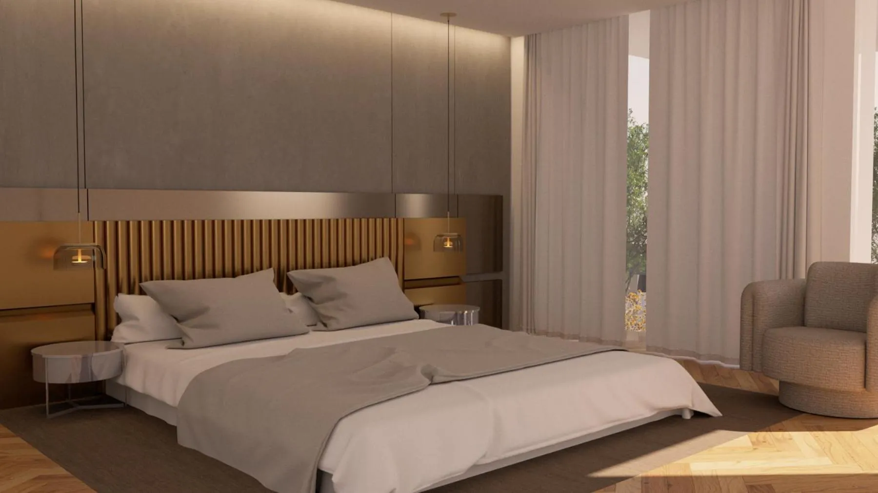 Bed in Hotel Villa del Bosco