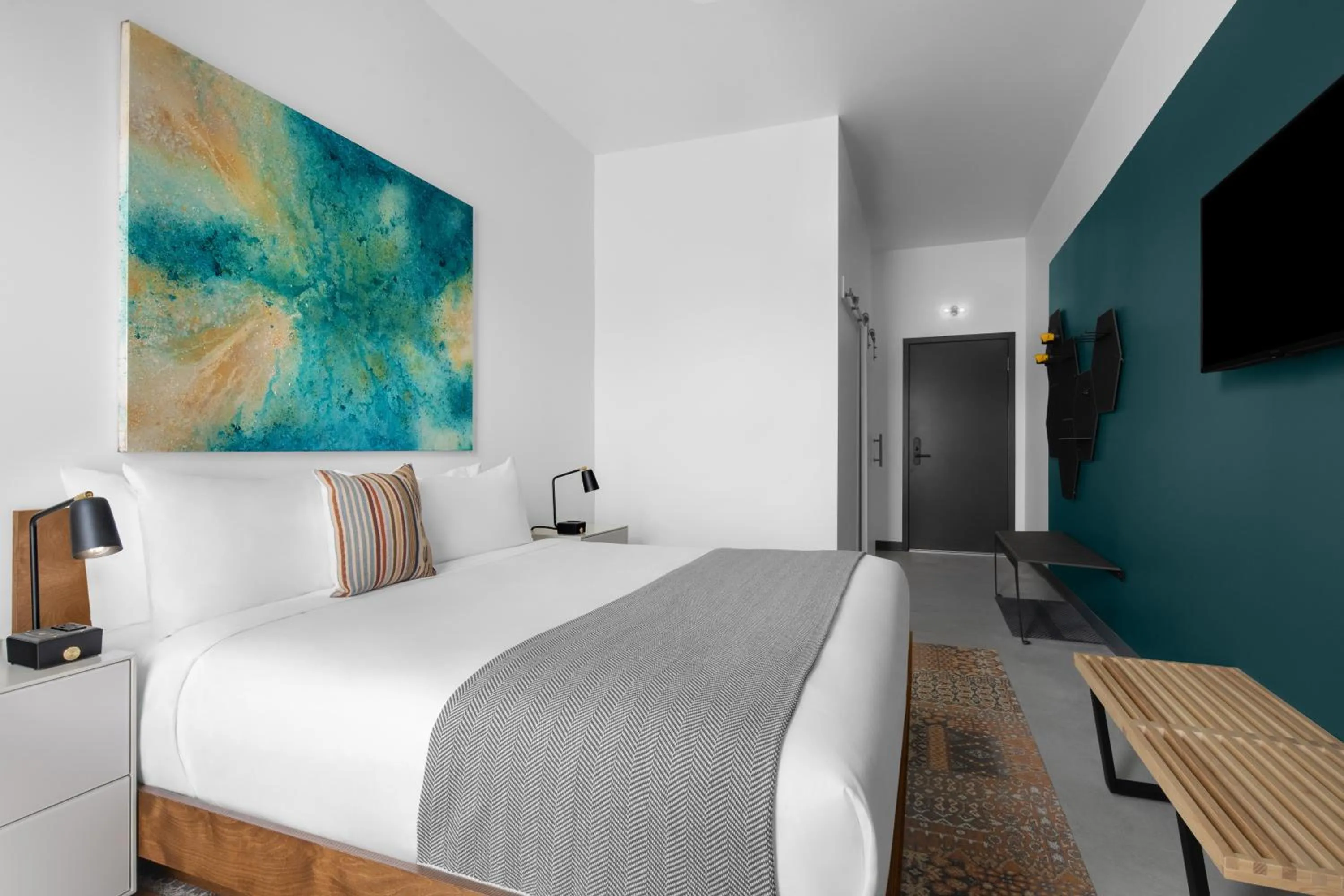 Bedroom, Bed in evo Hotel Salt Lake City