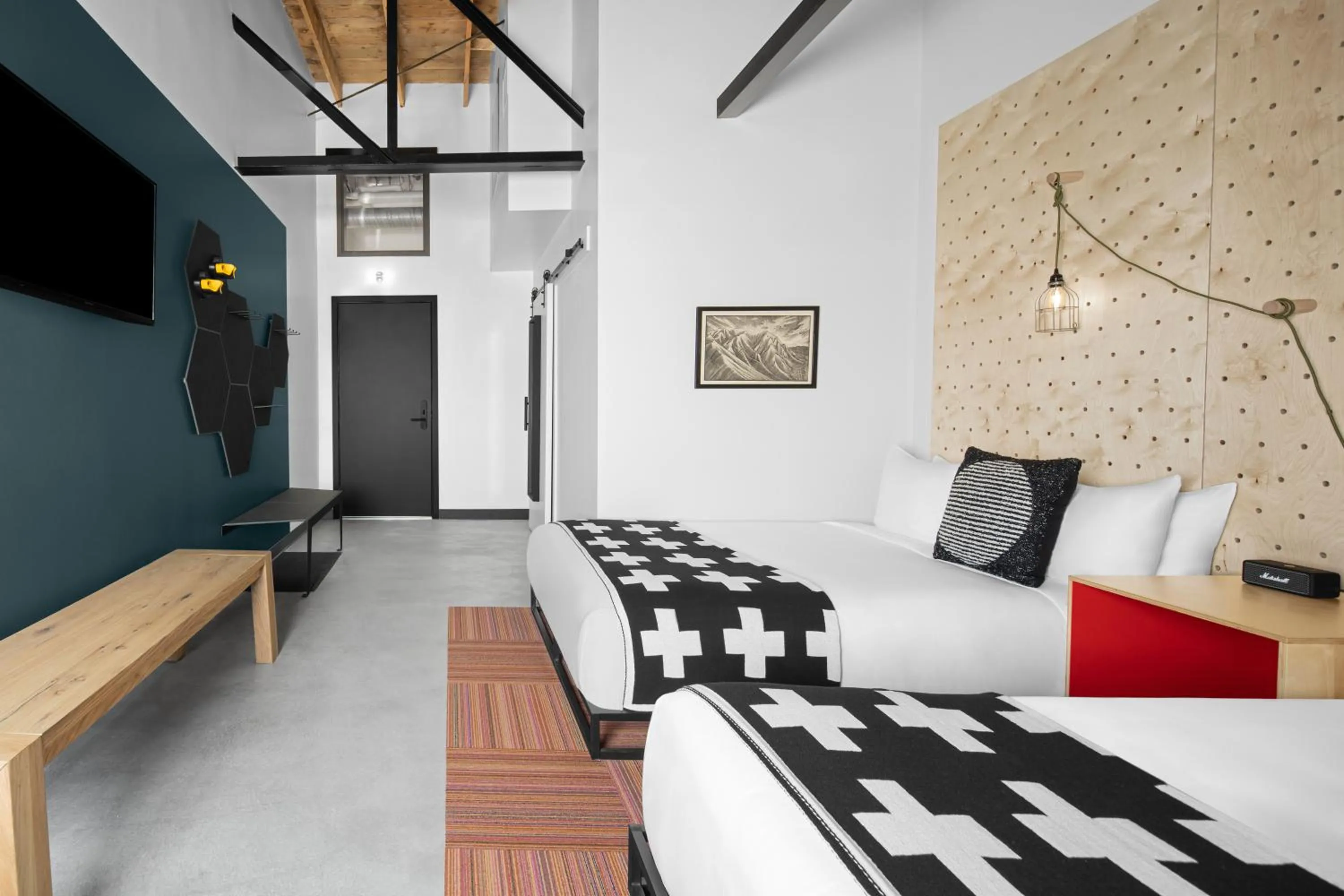 Bedroom, Bed in evo Hotel Salt Lake City