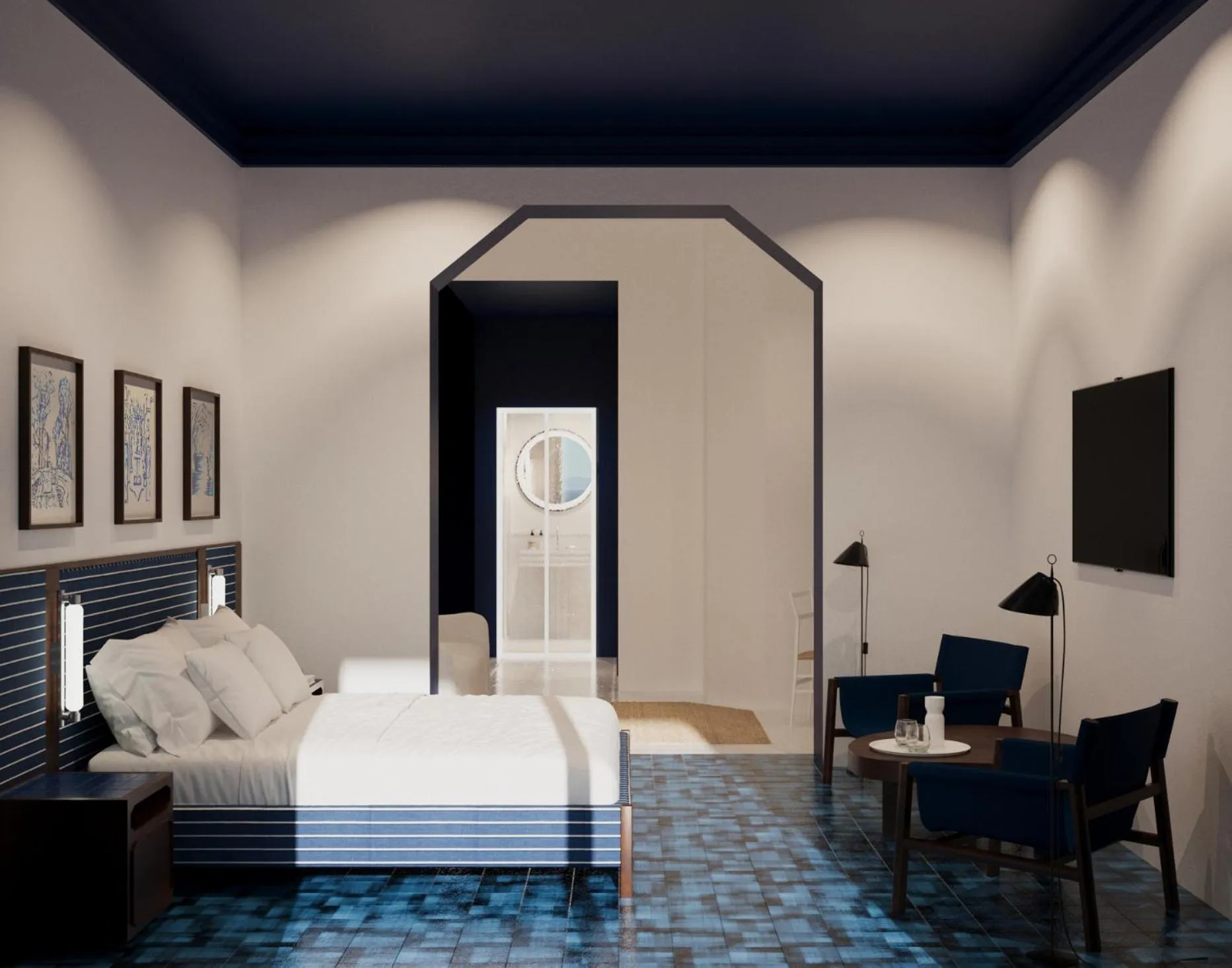 Bed in Grand Hotel Flora