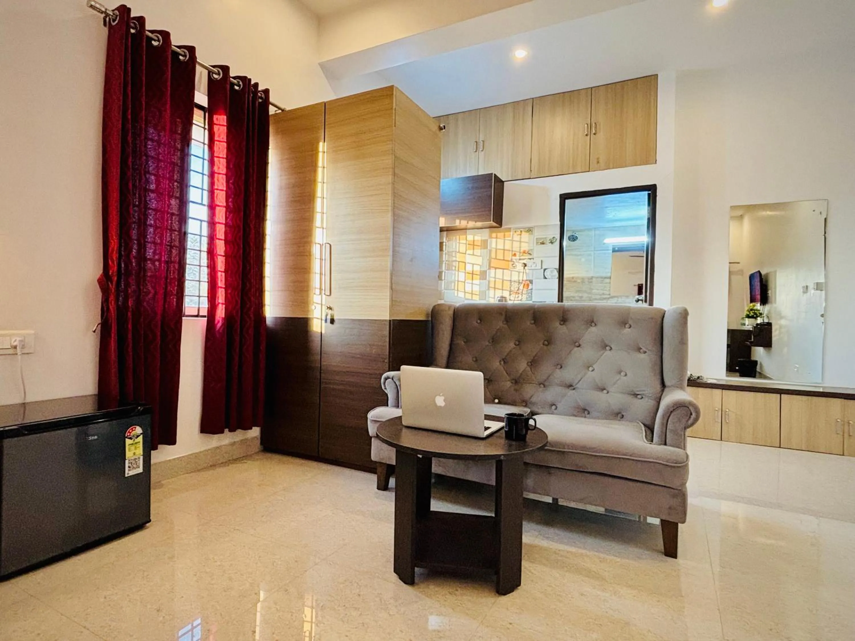 Living room in Sai Shreyas Residency, Best Hotel near Bangalore Airport